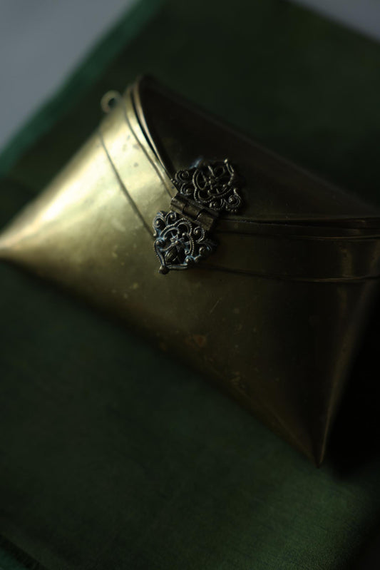 Antique Brass Evening Purse with Chain Strap – 1920s