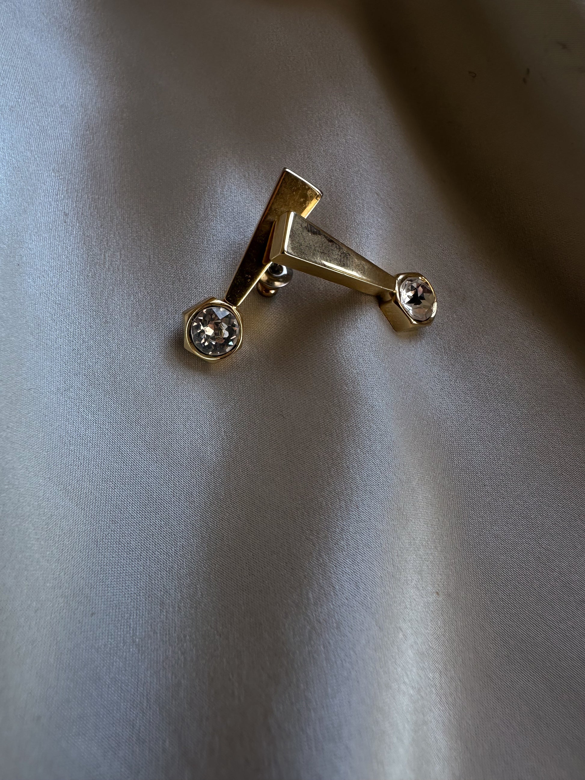 Golden Prism Earrings|Vintage Baazaar 