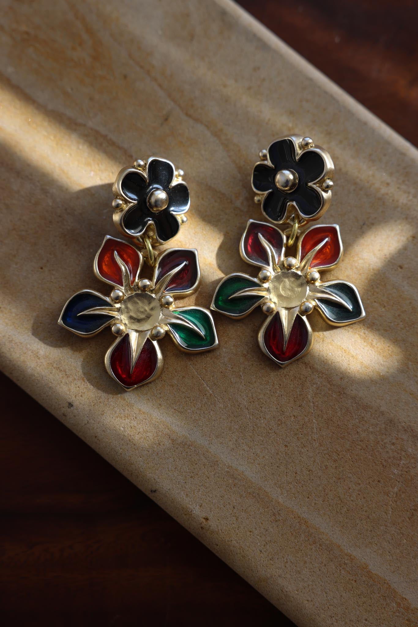 Carnival Bloom Earrings|Vintage Baazaar 