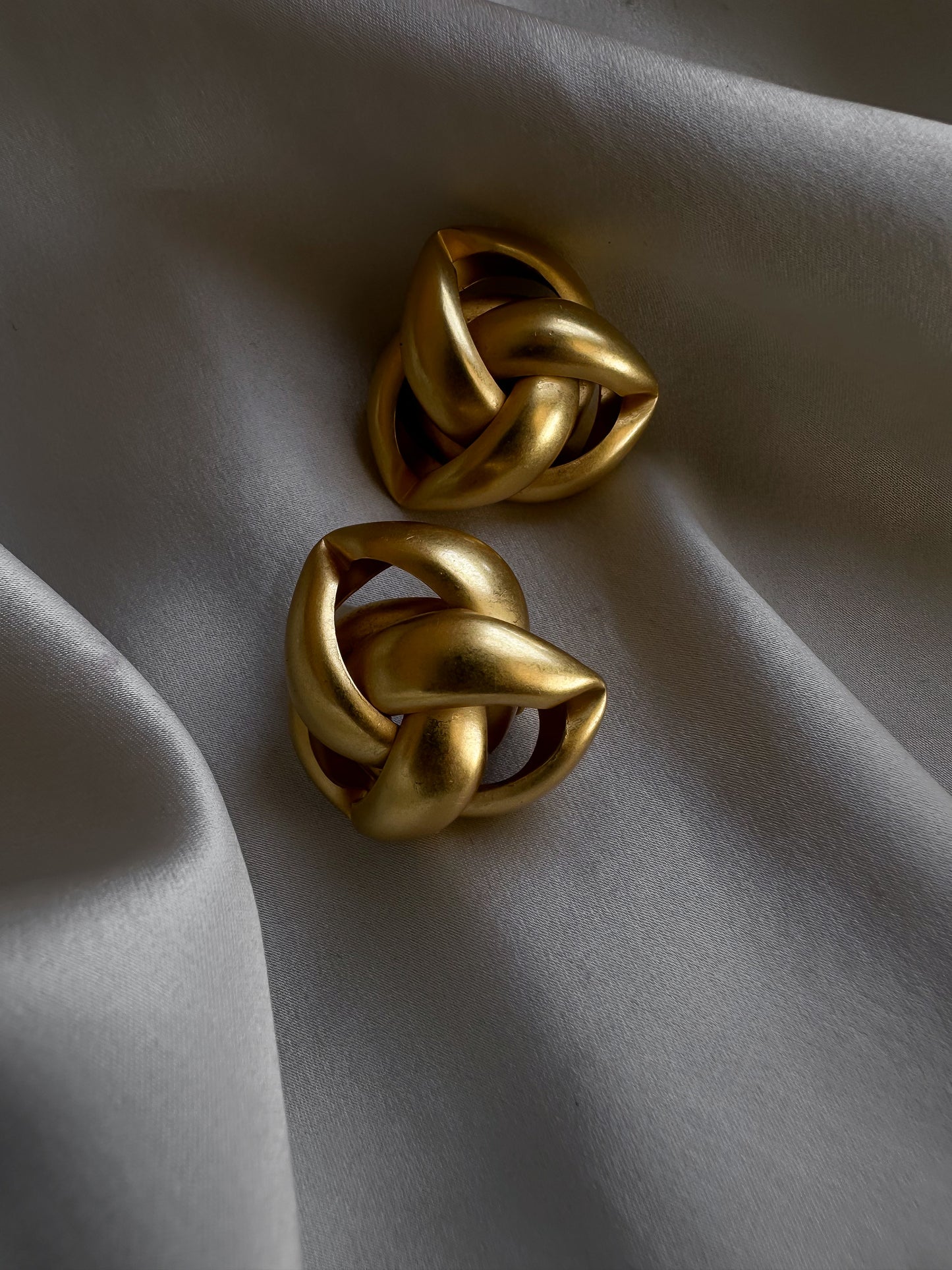 Matte Gold Knot Earrings