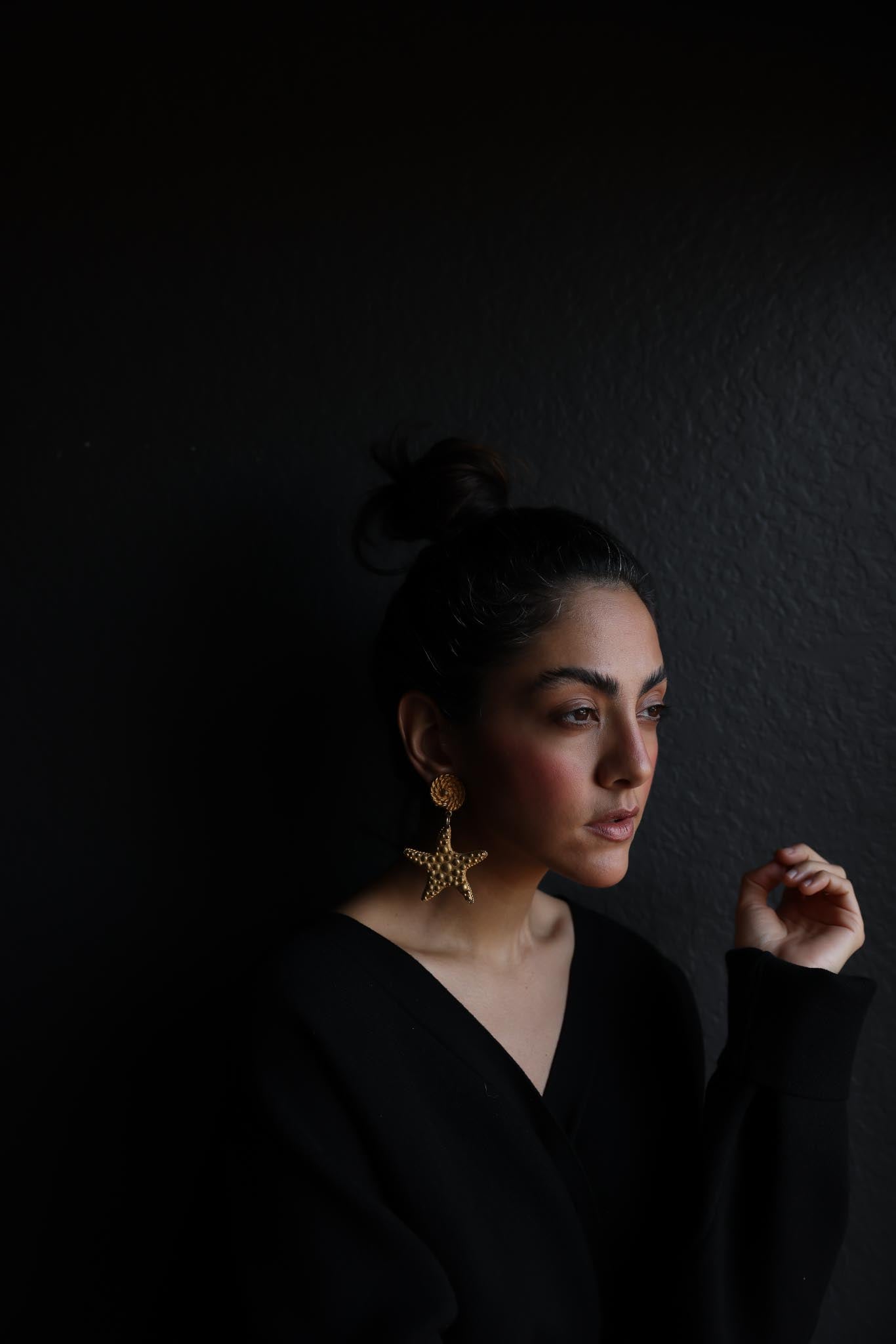 Golden Starfish Clip-On Earrings|Vintage Baazaar 