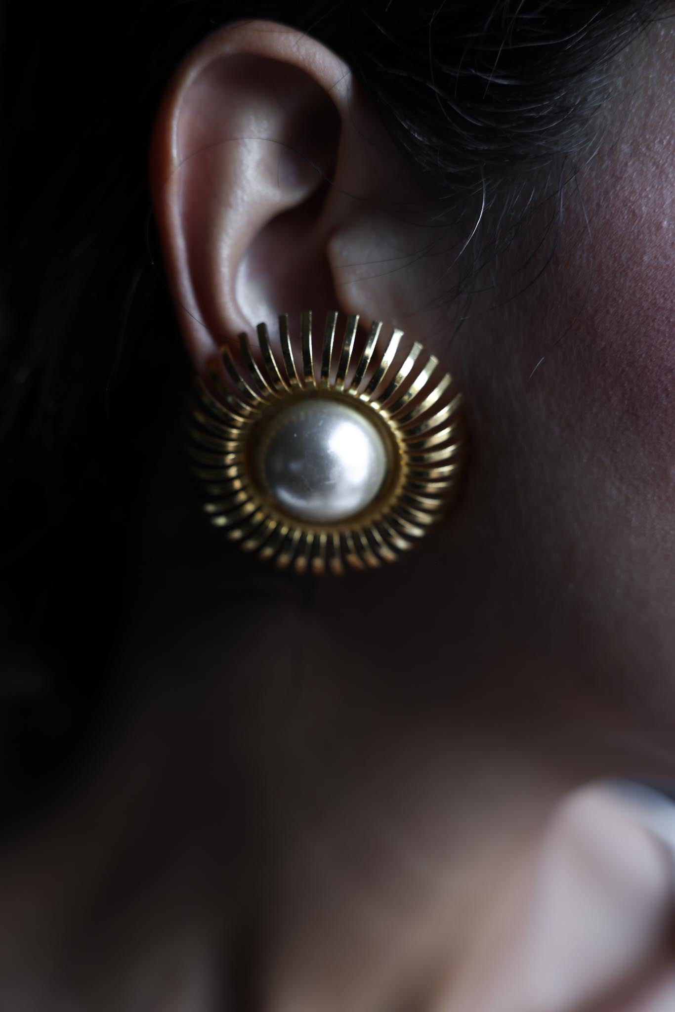 Golden Radiance Sunburst Earrings|Vintage Baazaar 