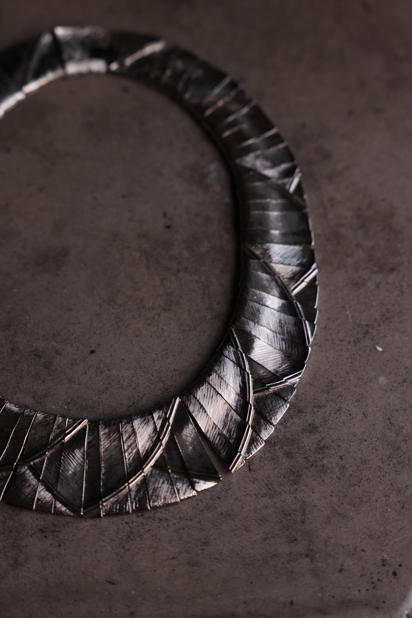 Silver-Tone Collar Necklace (Unsigned Les Bernard)