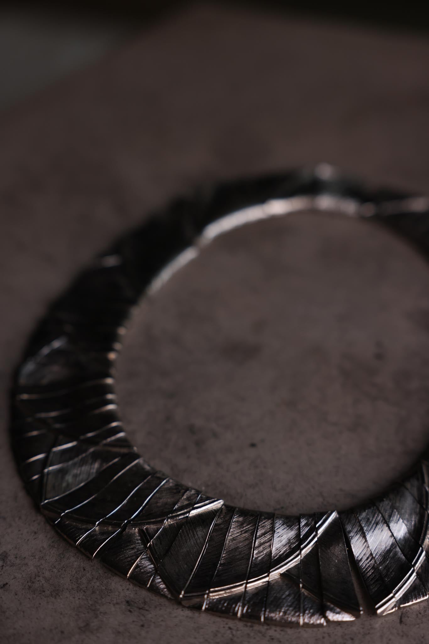 Silver-Tone Collar Necklace (Unsigned Les Bernard)