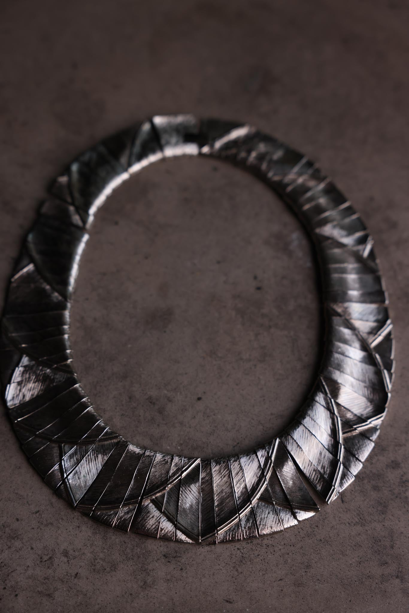 Silver-Tone Collar Necklace (Unsigned Les Bernard)