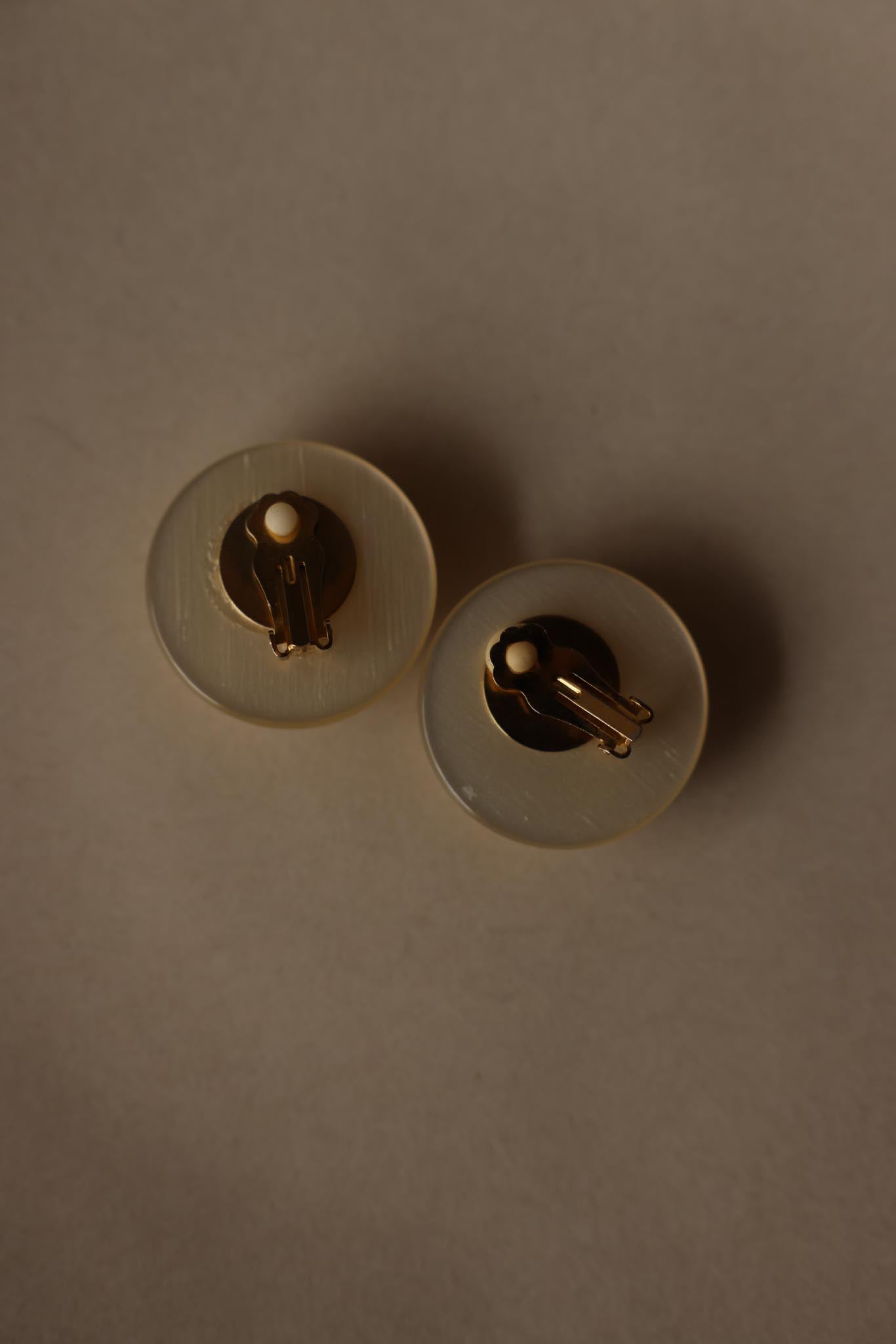 Faux Pearl and Lucite Clip-On Earrings