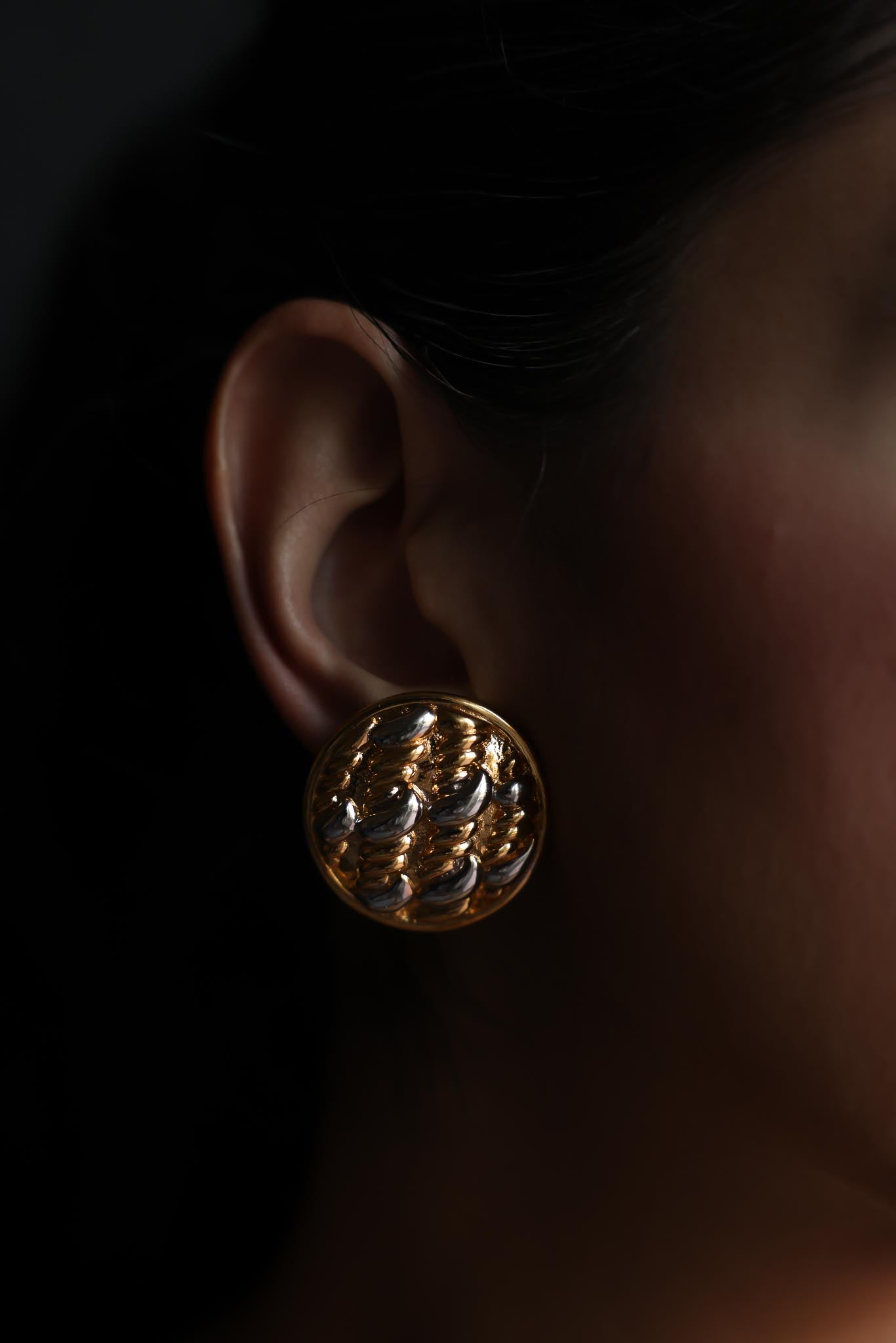 Nina Ricci Two-Tone Clip-On Earrings