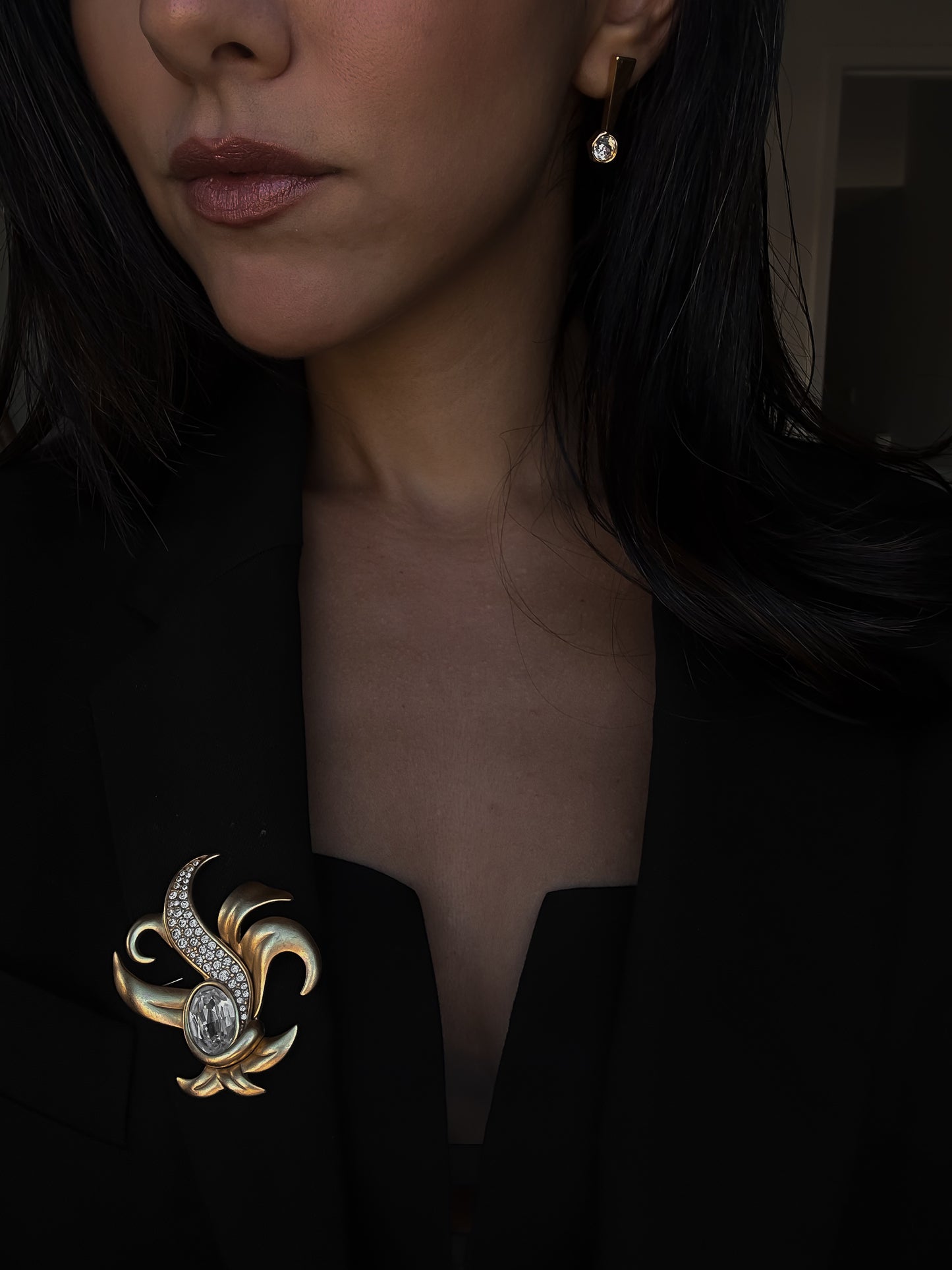Golden Prism Earrings|Vintage Baazaar 