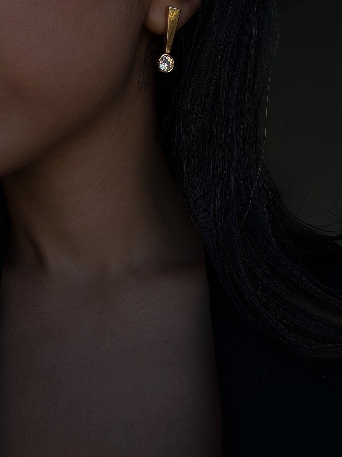 Golden Prism Earrings|Vintage Baazaar 