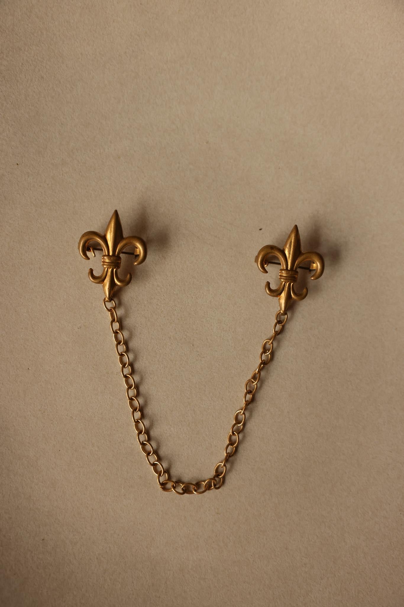 Fleur-de-Lis Chain Brooch|Vintage Baazaar 
