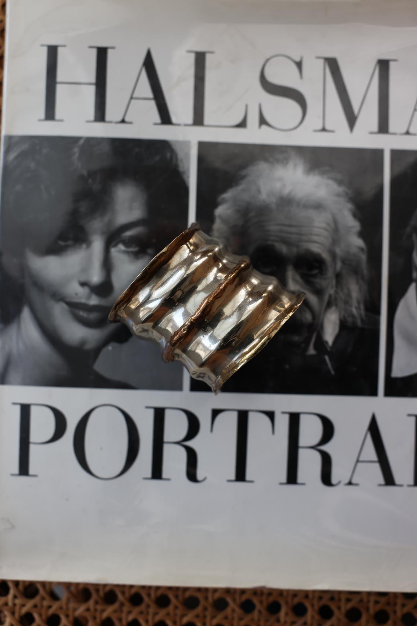 Mixed Metal Brutalist Cuff|Vintage Baazaar 