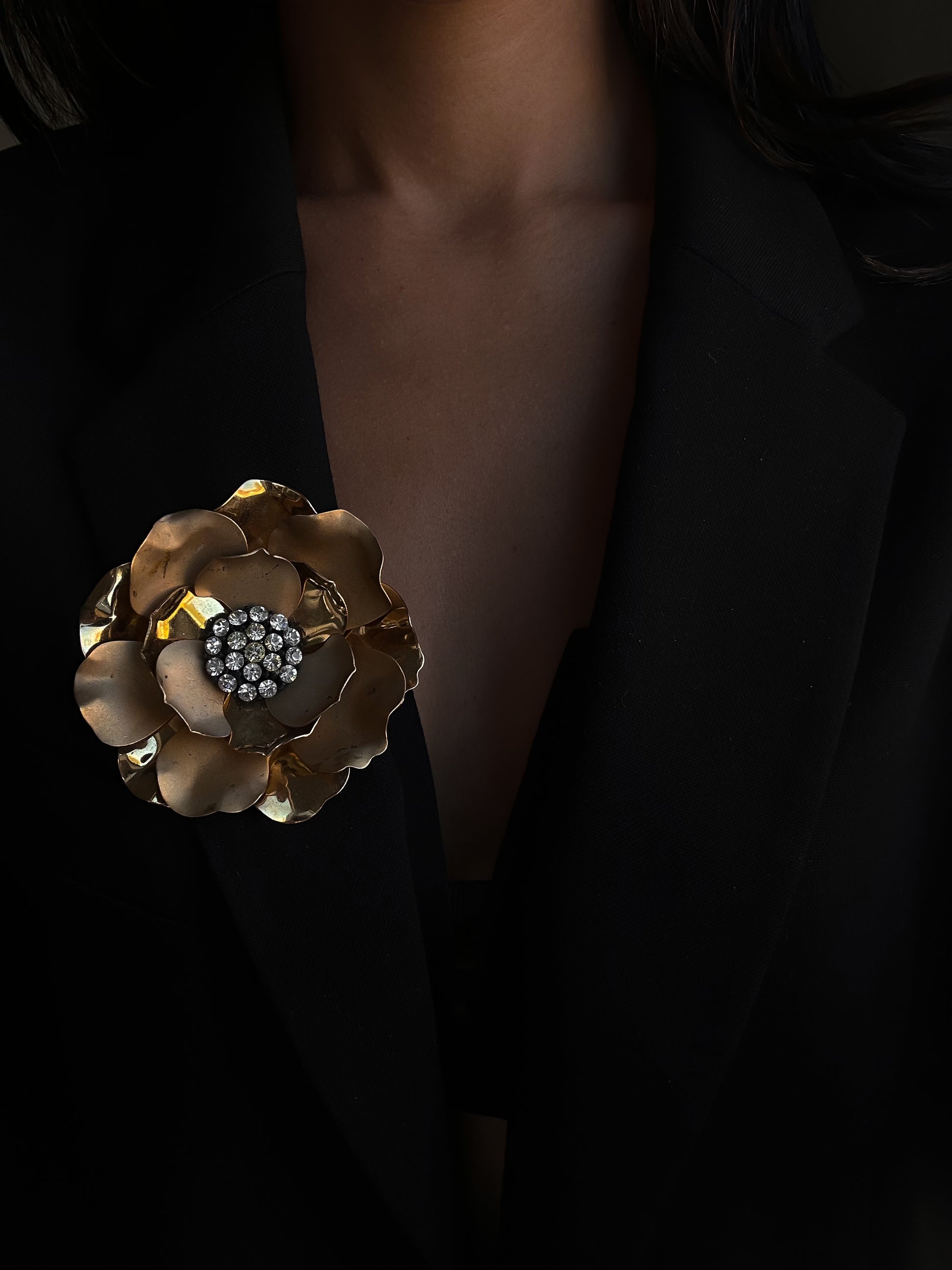 Golden Bloom Brooch|Vintage Baazaar 