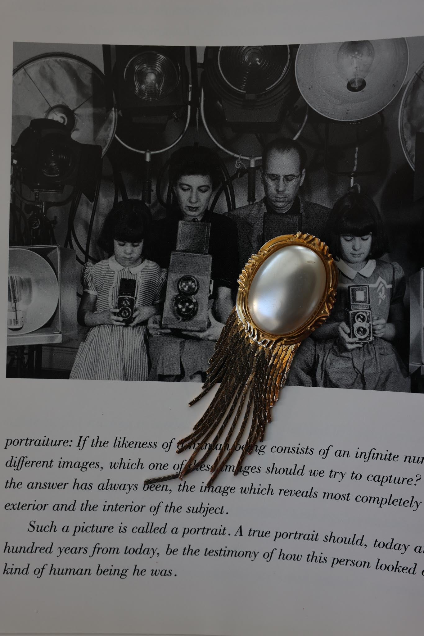 Golden Luster Fringe Brooch|Vintage Baazaar 