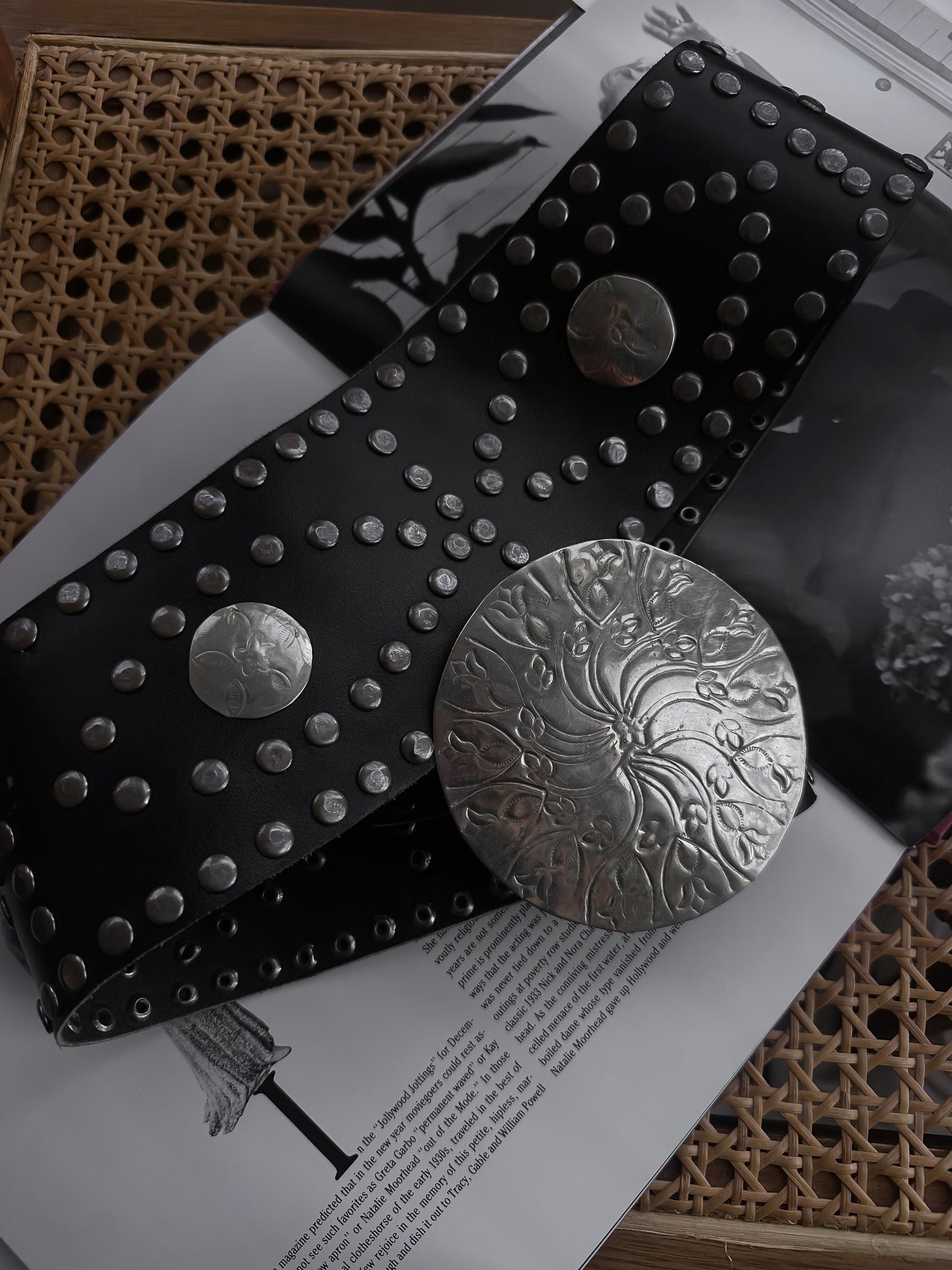 Silver Shield Belt|Vintage Baazaar 