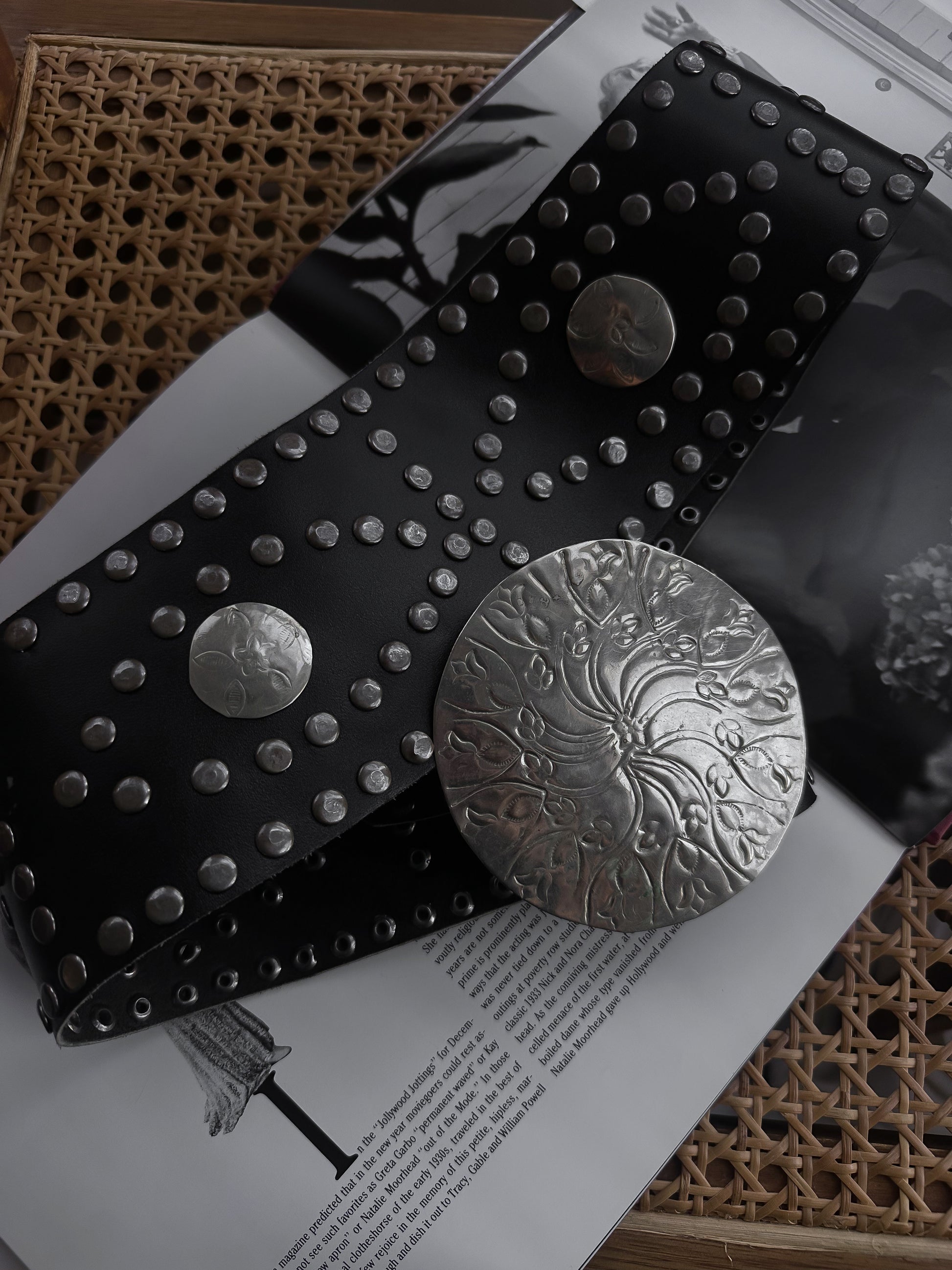 Silver Shield Belt|Vintage Baazaar 