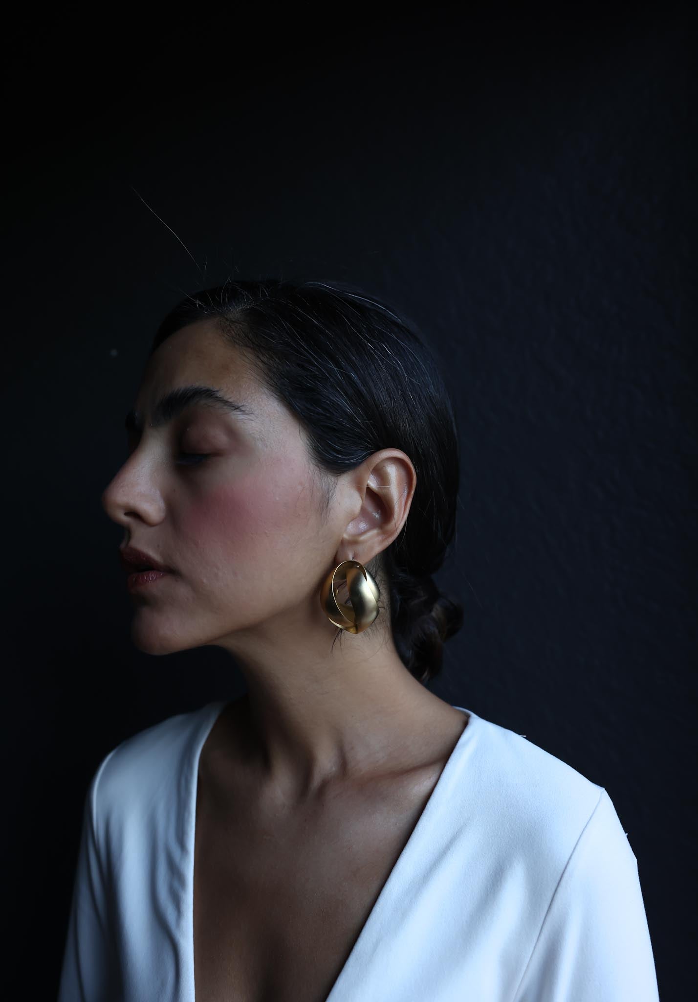 Golden Orbit Hoop Earrings|Vintage Baazaar 