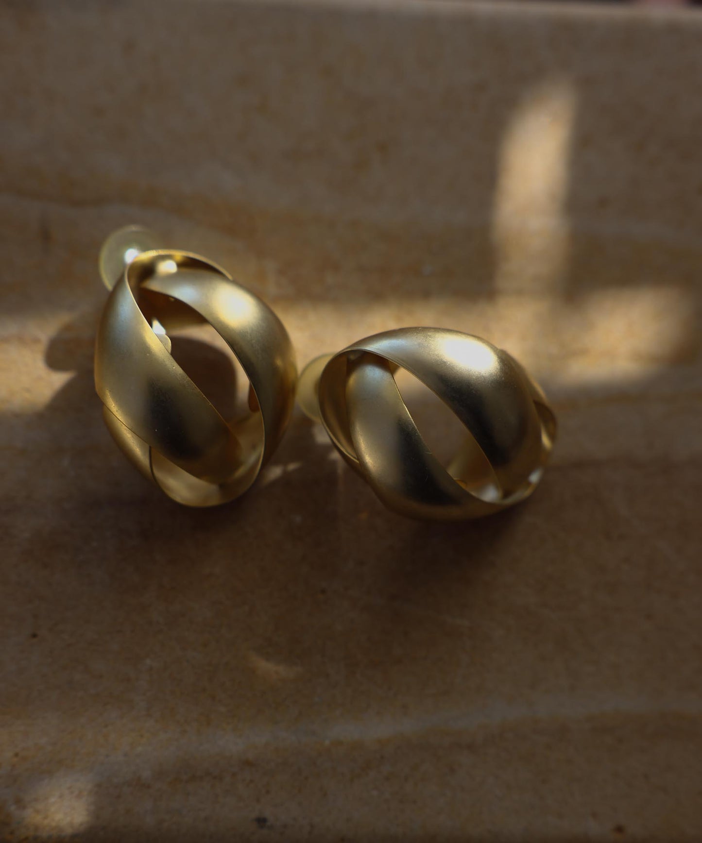 Golden Orbit Hoop Earrings|Vintage Baazaar 