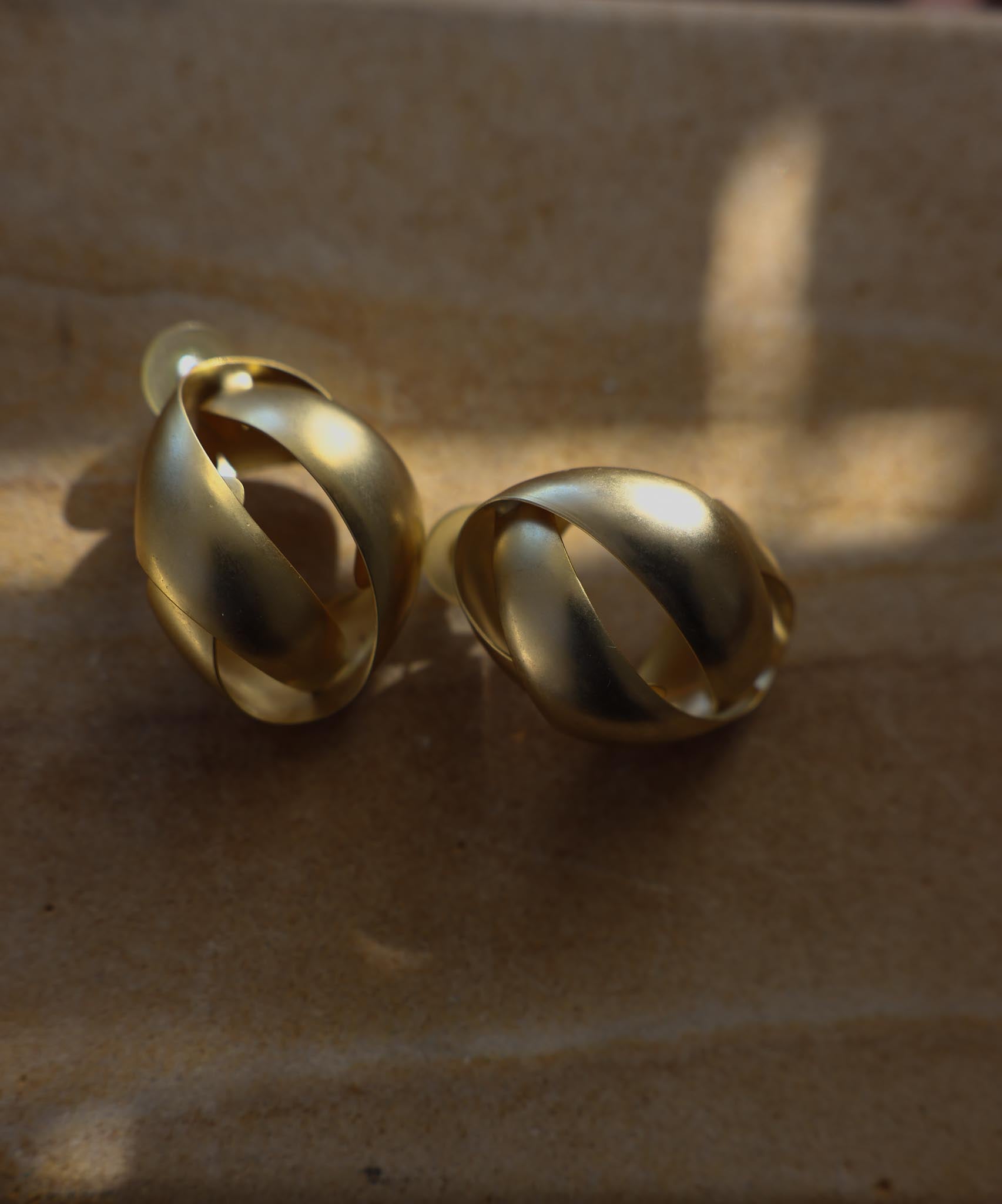 Golden Orbit Hoop Earrings|Vintage Baazaar 