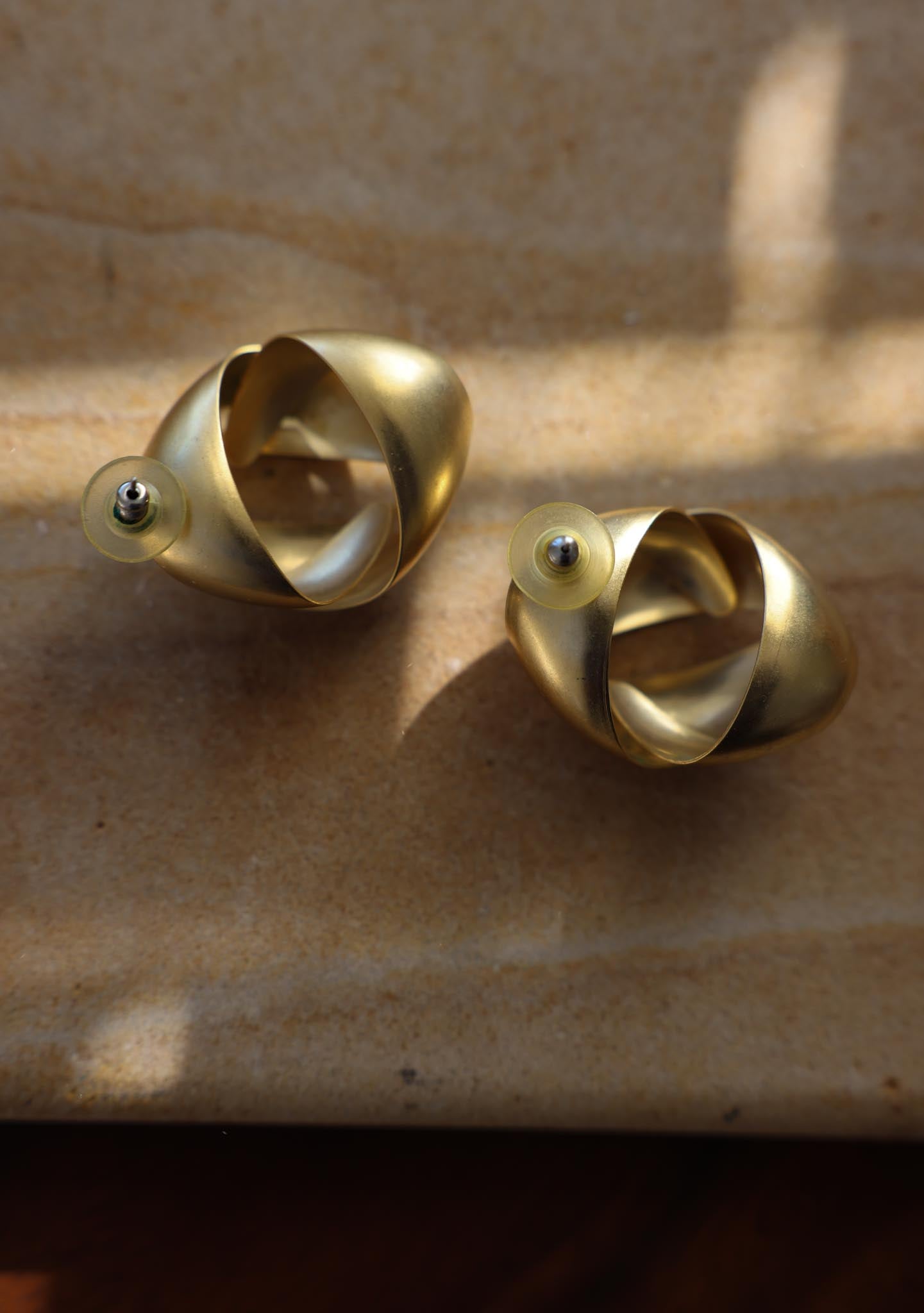 Golden Orbit Hoop Earrings|Vintage Baazaar 