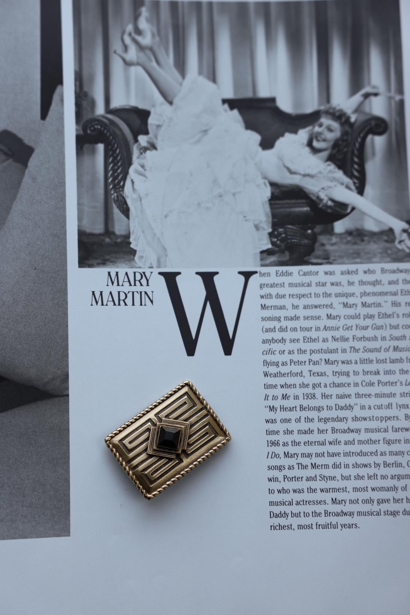 Gatsby Noir Brooch|Vintage Baazaar 