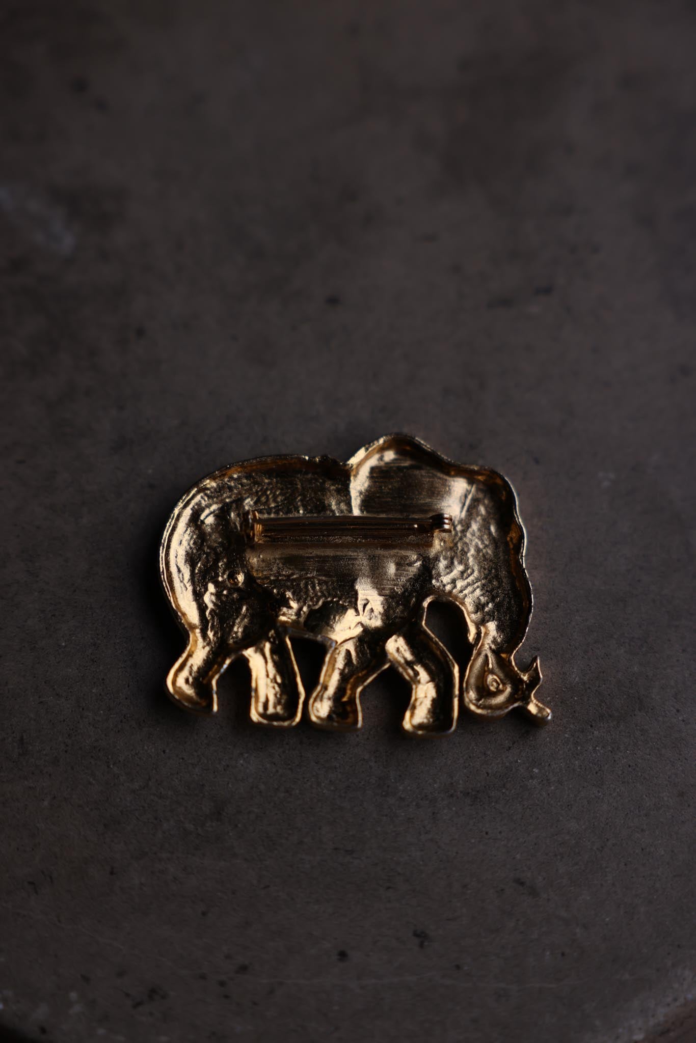 Golden Elephant Brooch