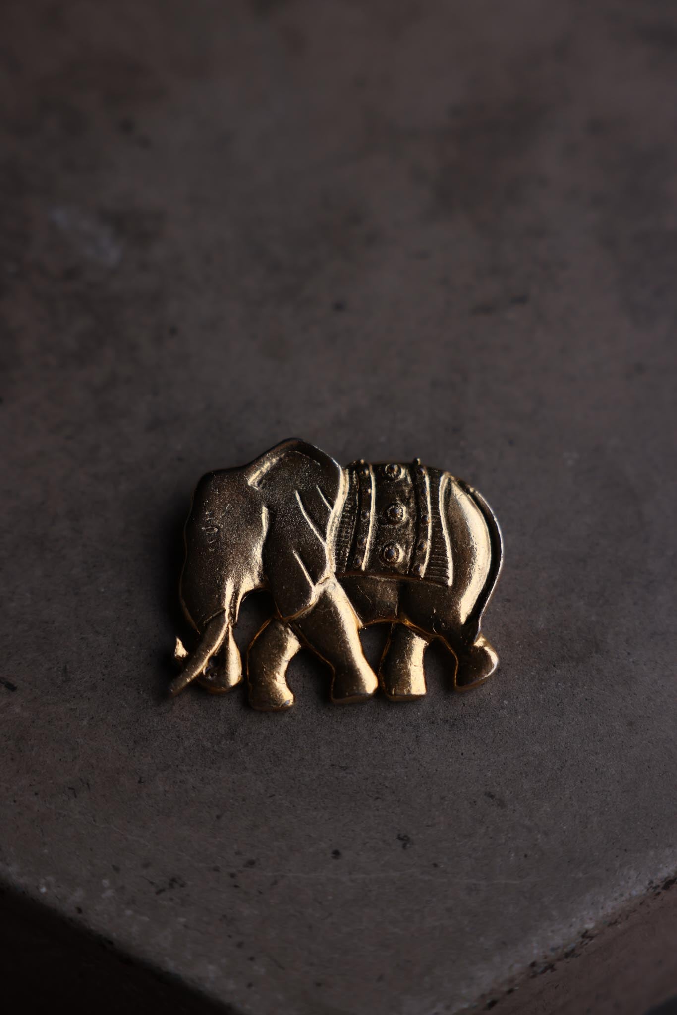 Golden Elephant Brooch