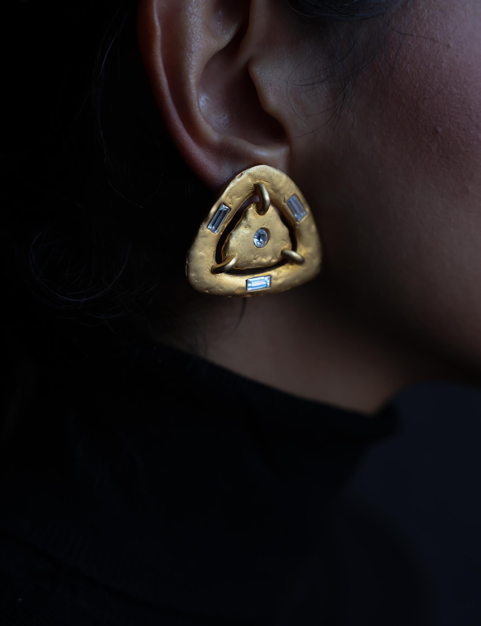 Triangle Spark Earrings|Vintage Baazaar 