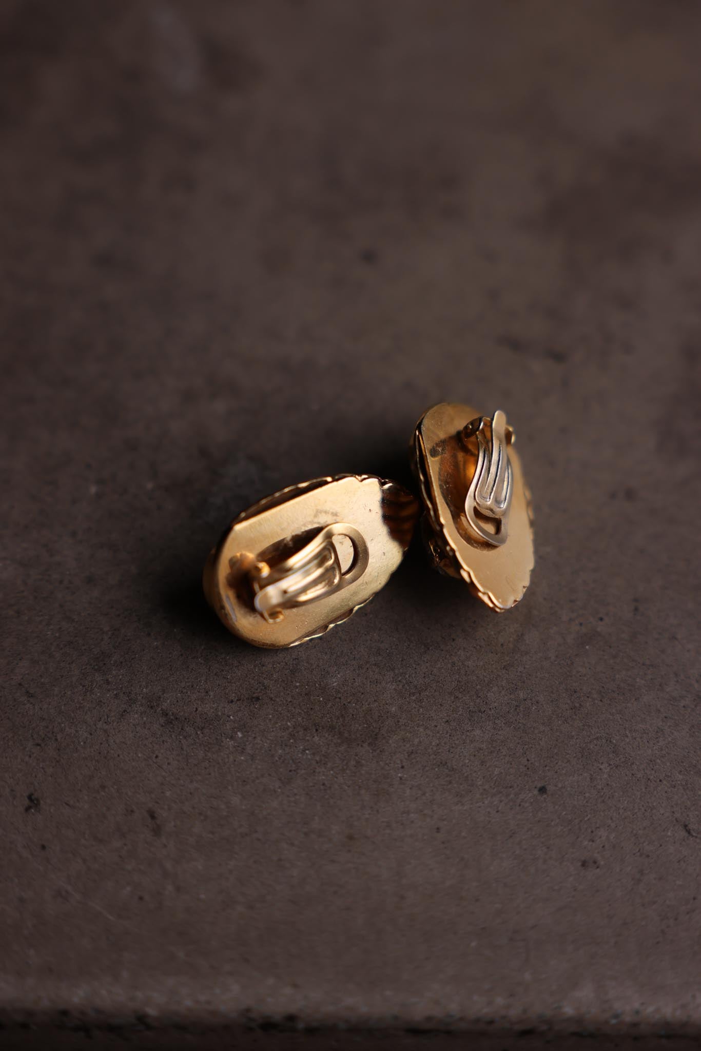 Gold Ridge Clip-On Earrings