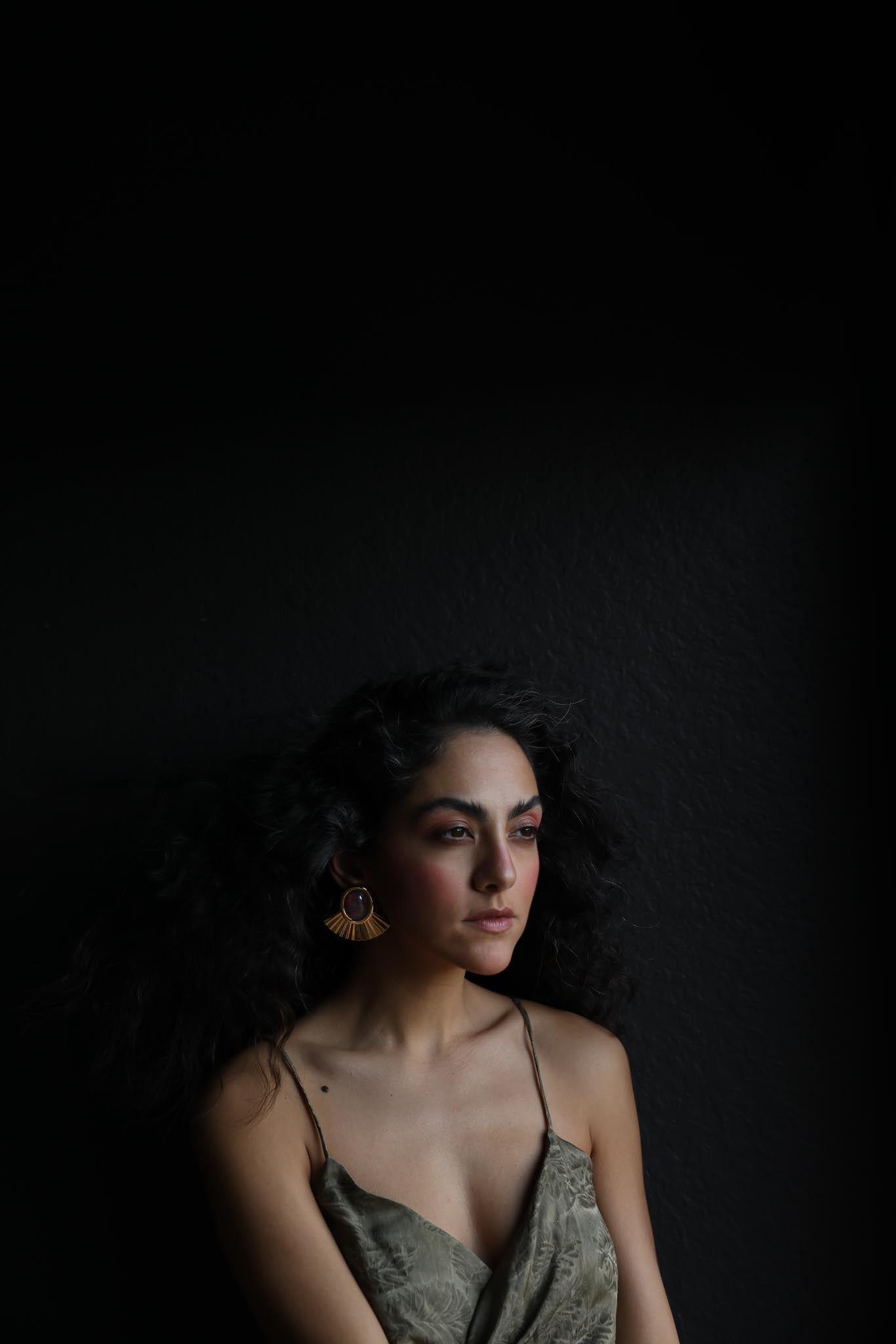Golden Fan Statement Earrings|Vintage Baazaar 