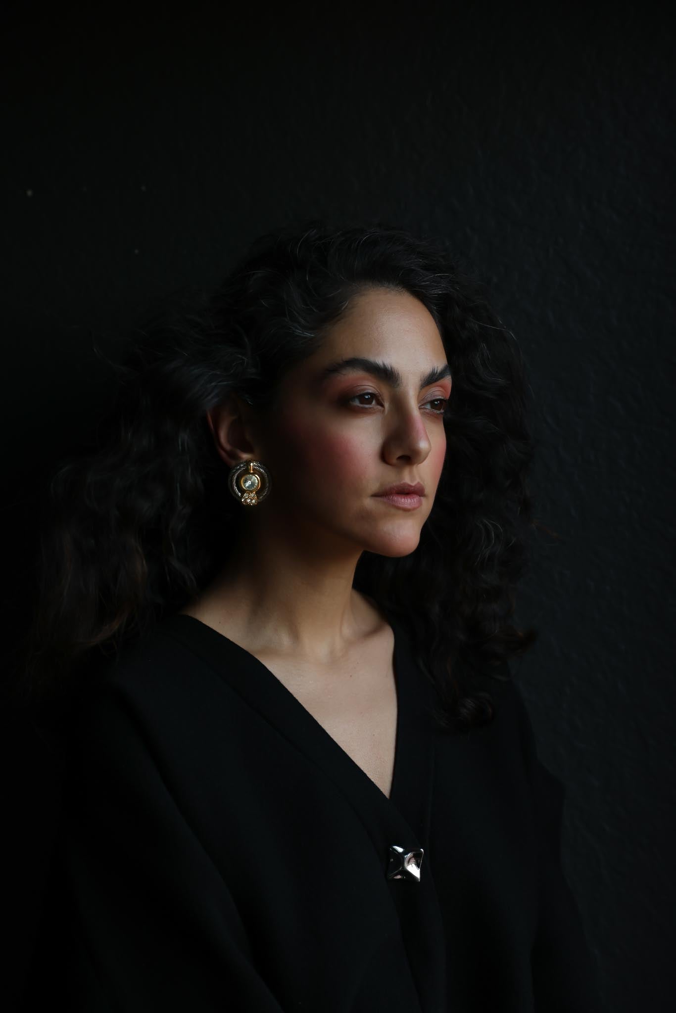 Golden Orbit Clip-On Earrings|Vintage Baazaar 