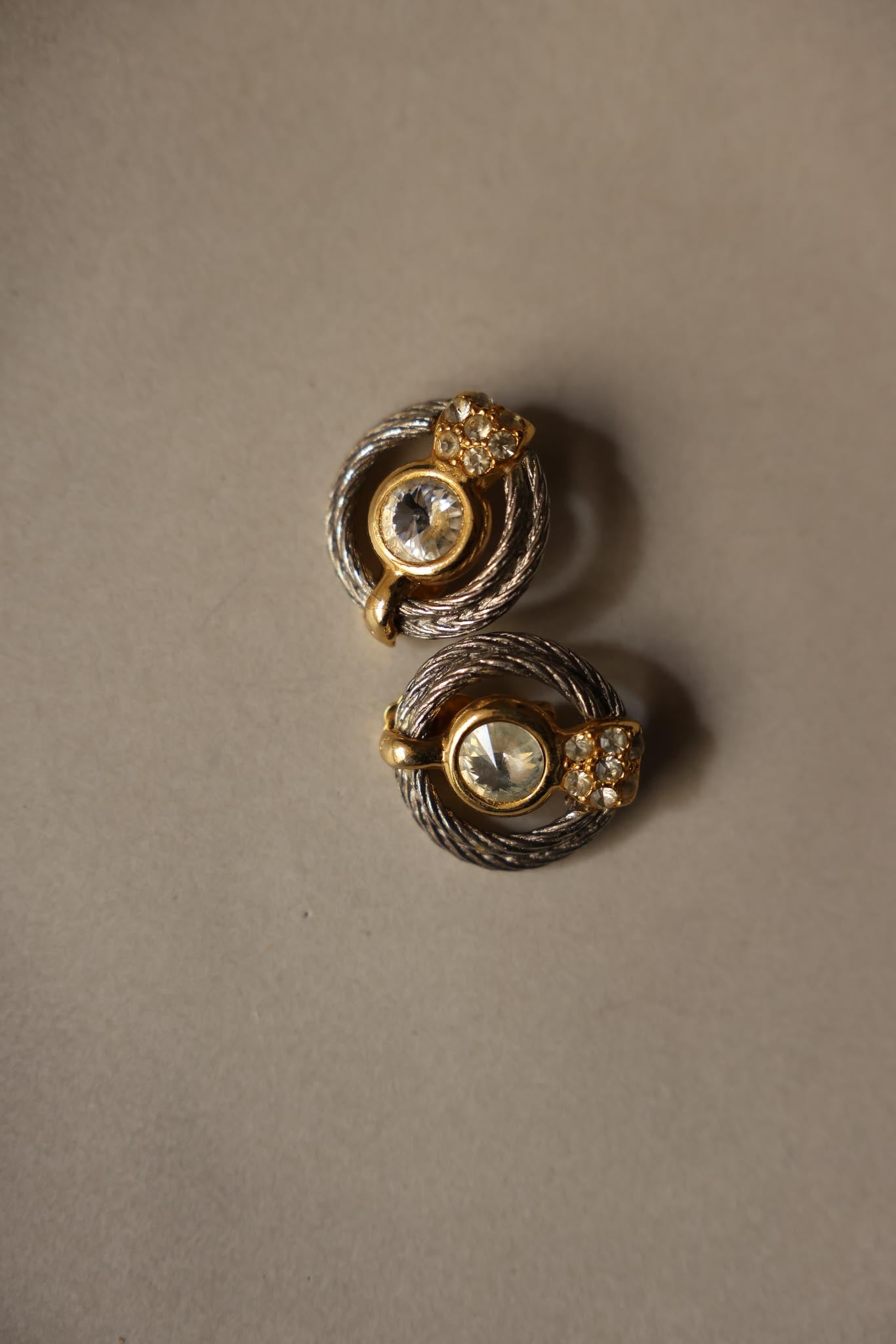 Golden Orbit Clip-On Earrings|Vintage Baazaar 