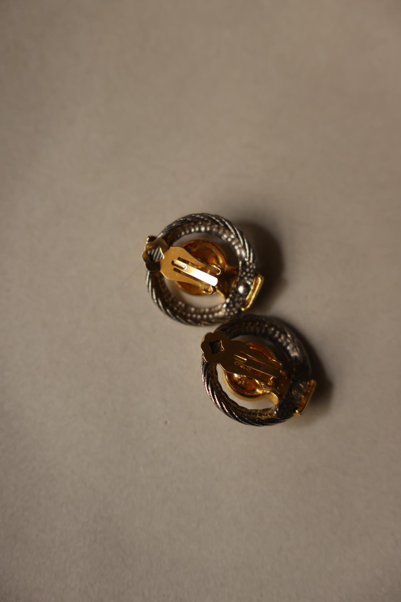 Golden Orbit Clip-On Earrings|Vintage Baazaar 