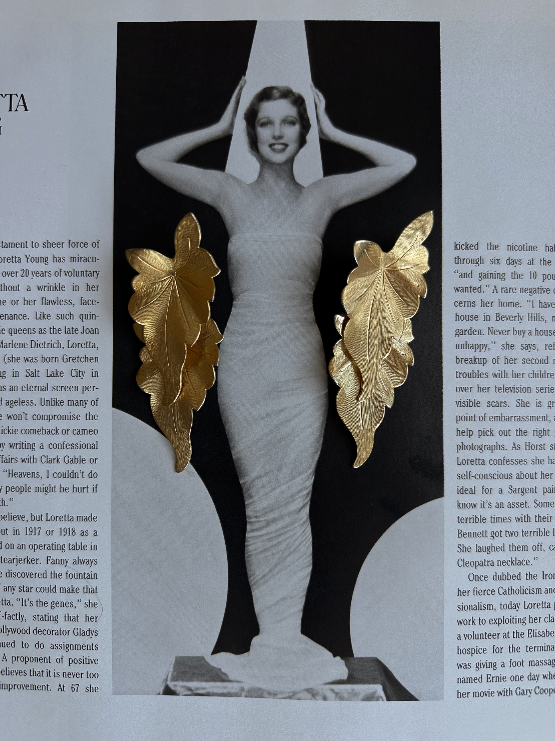 Golden Leaf Cascade Earrings|Vintage Baazaar 