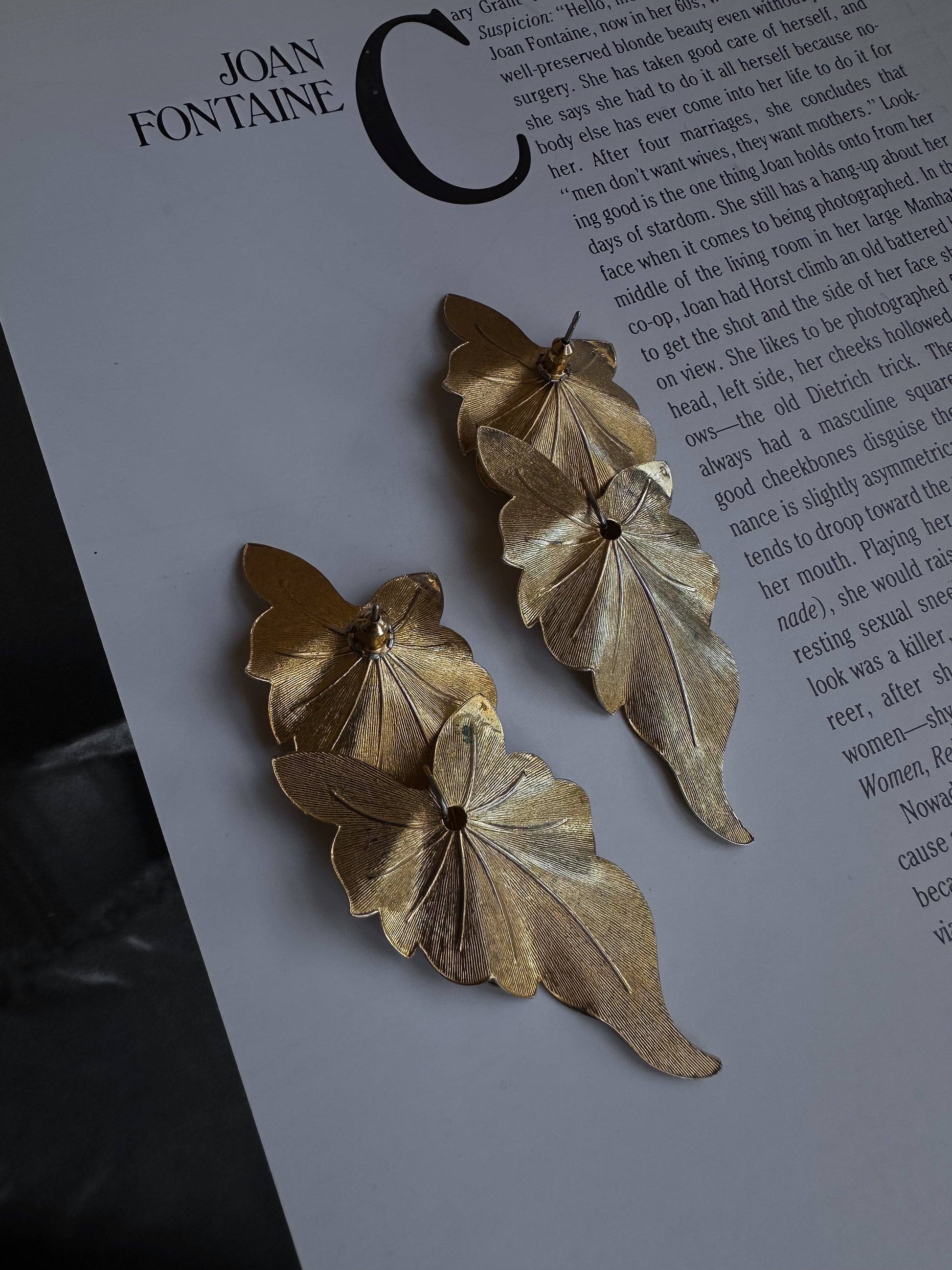 Golden Leaf Cascade Earrings|Vintage Baazaar 