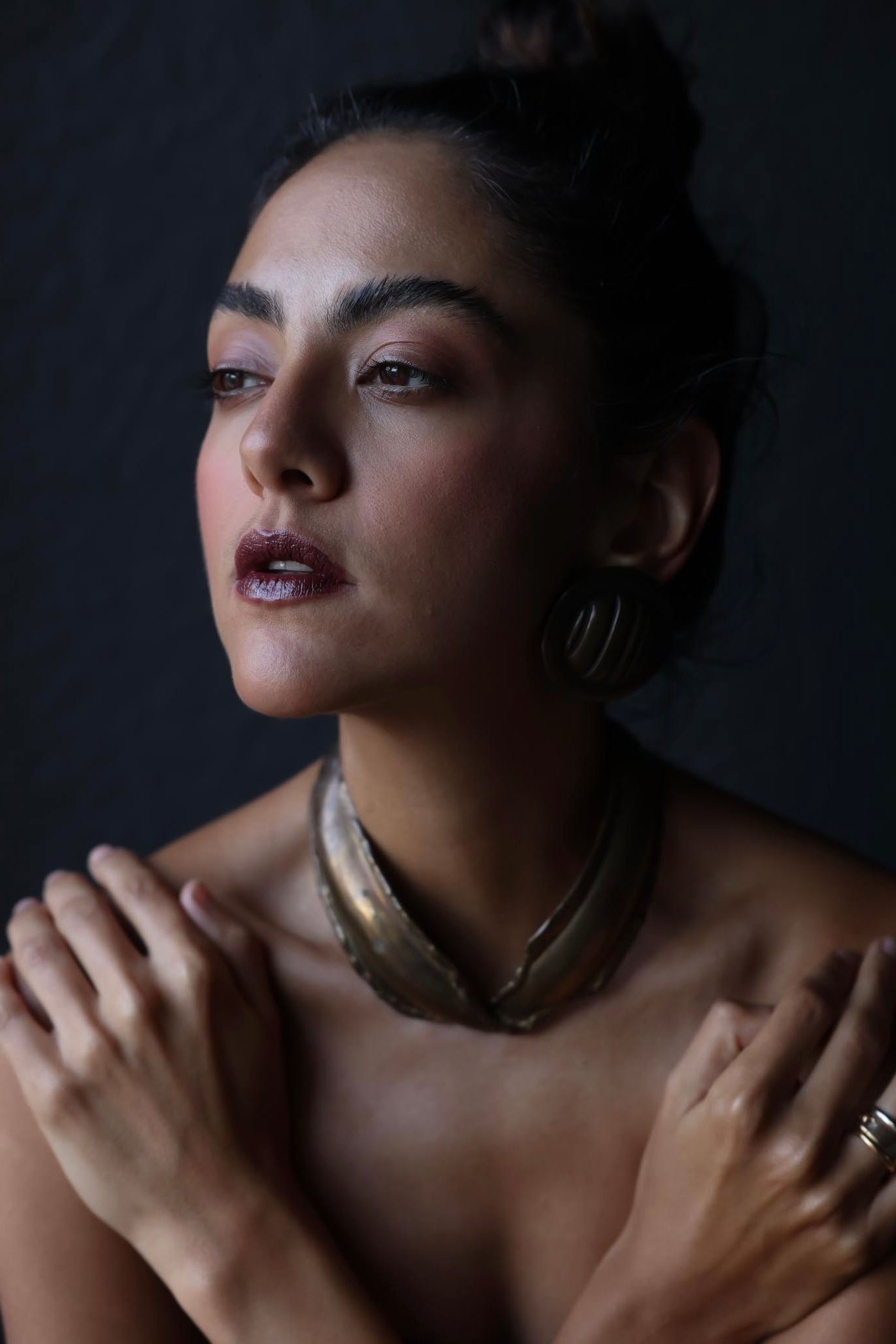Brass Eclipse Collar Necklace|Vintage Baazaar 