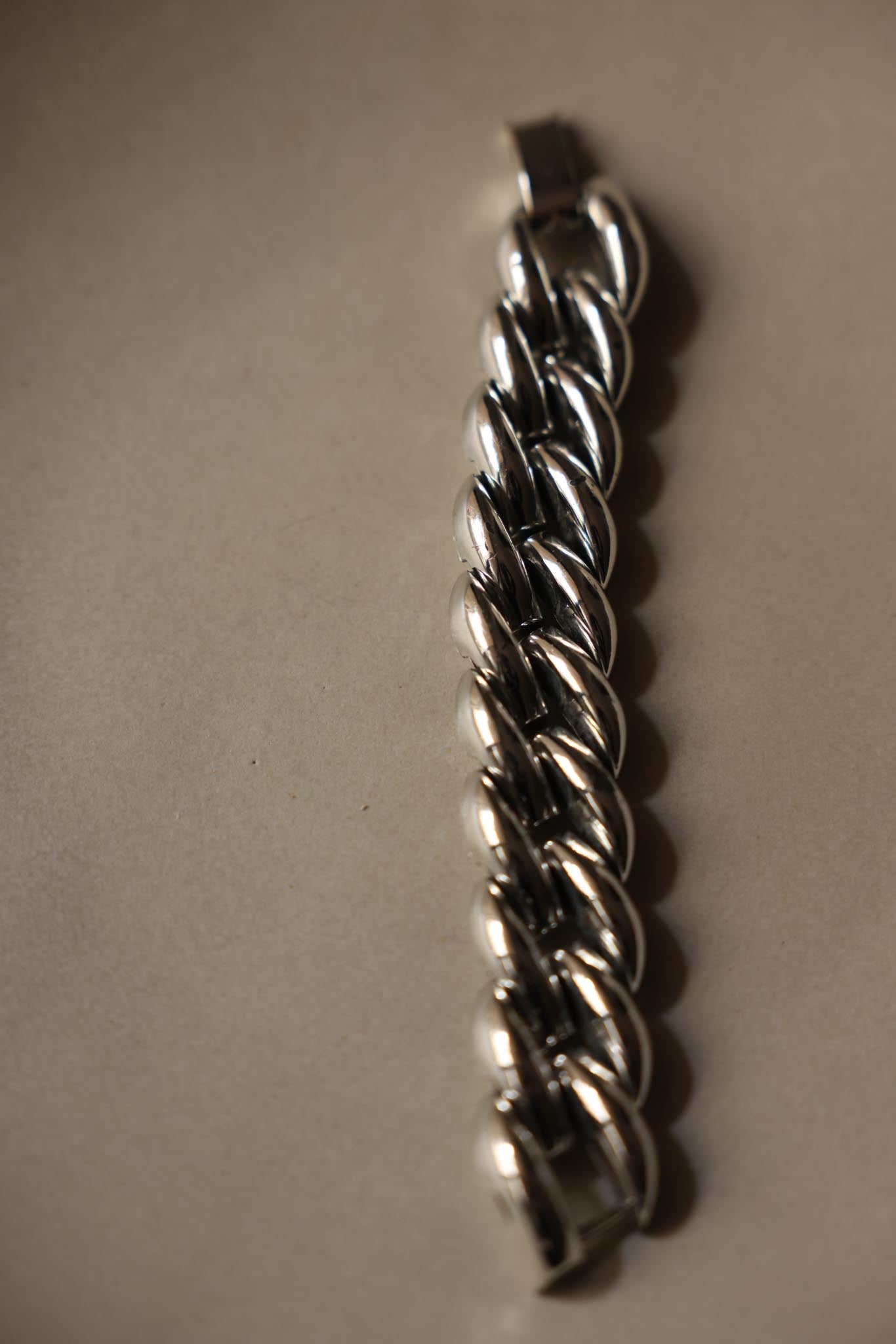 Silver Tone Luxe Chunky Bracelet|Vintage Baazaar 