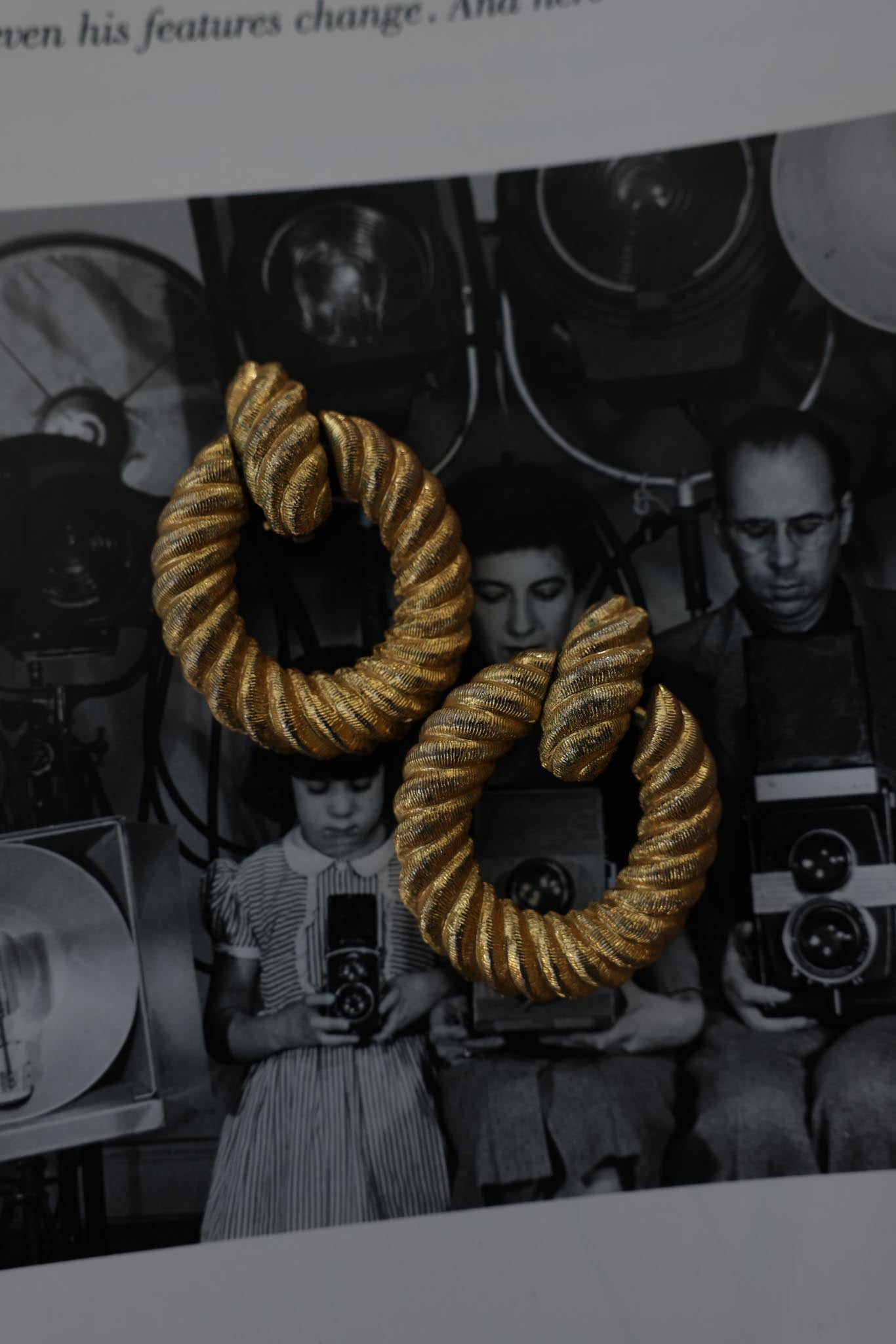 Golden Rope Hoop Earrings|Vintage Baazaar 