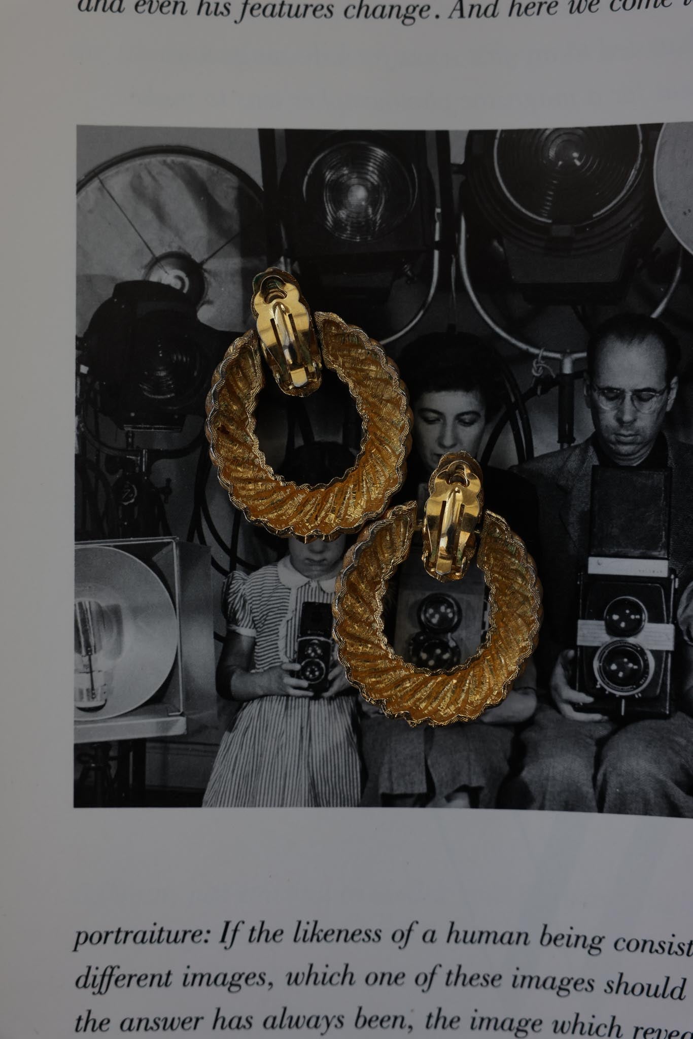Golden Rope Hoop Earrings|Vintage Baazaar 