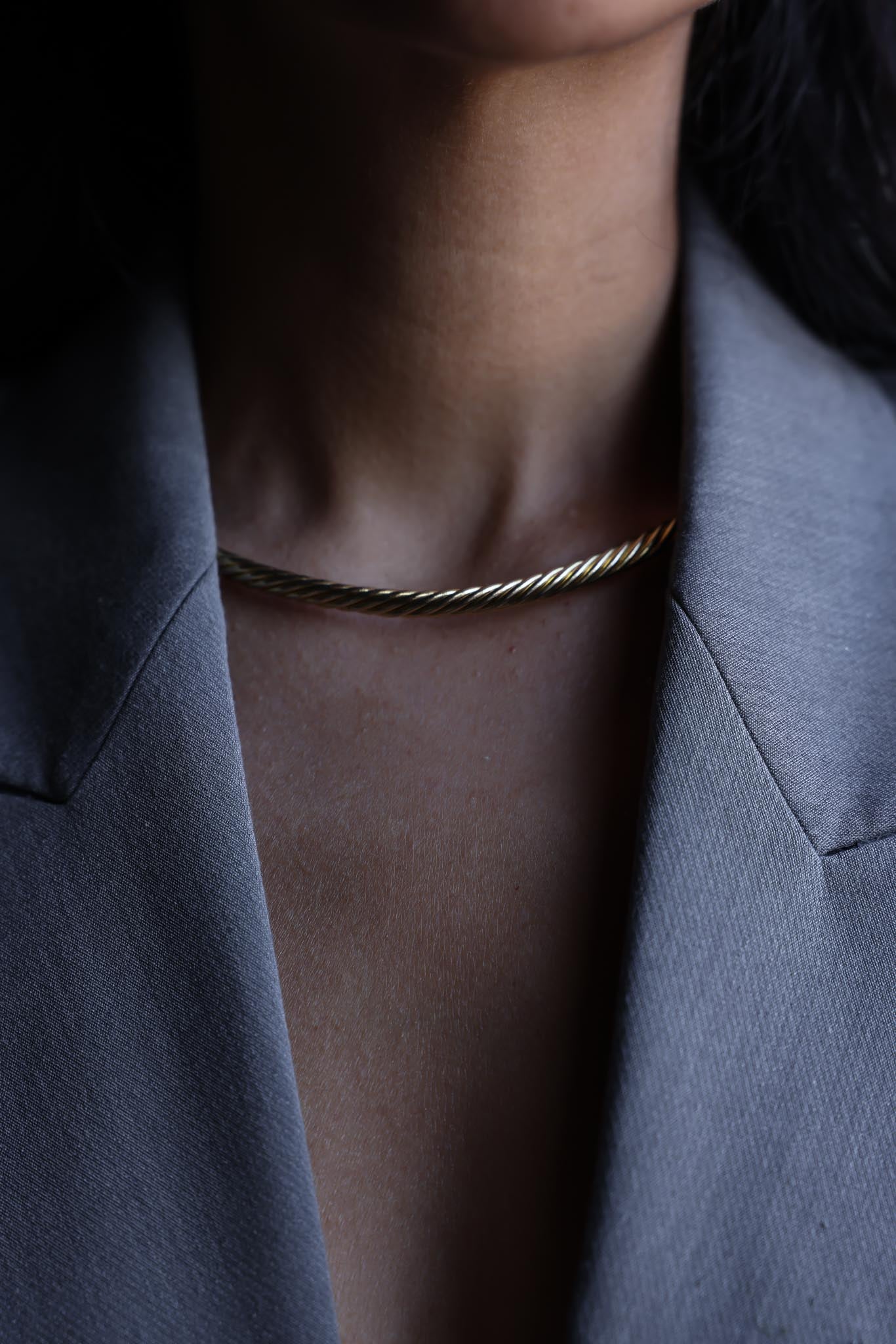 Golden Twists Collar Necklace|Vintage Baazaar 
