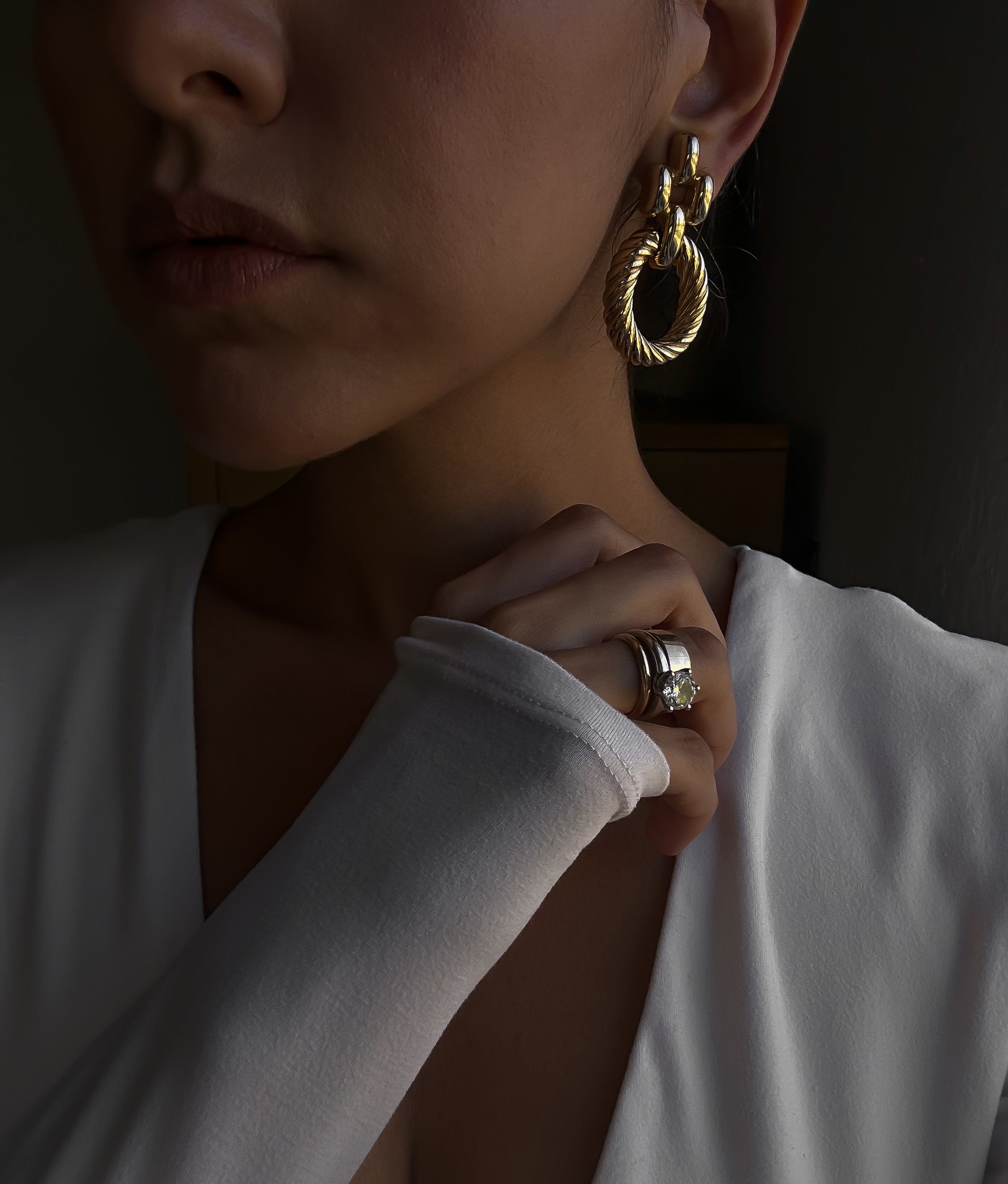 Givenchy Twisted Rope Hoop Earrings|Vintage Baazaar 