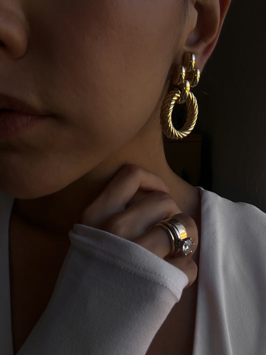 Givenchy Twisted Rope Hoop Earrings|Vintage Baazaar 