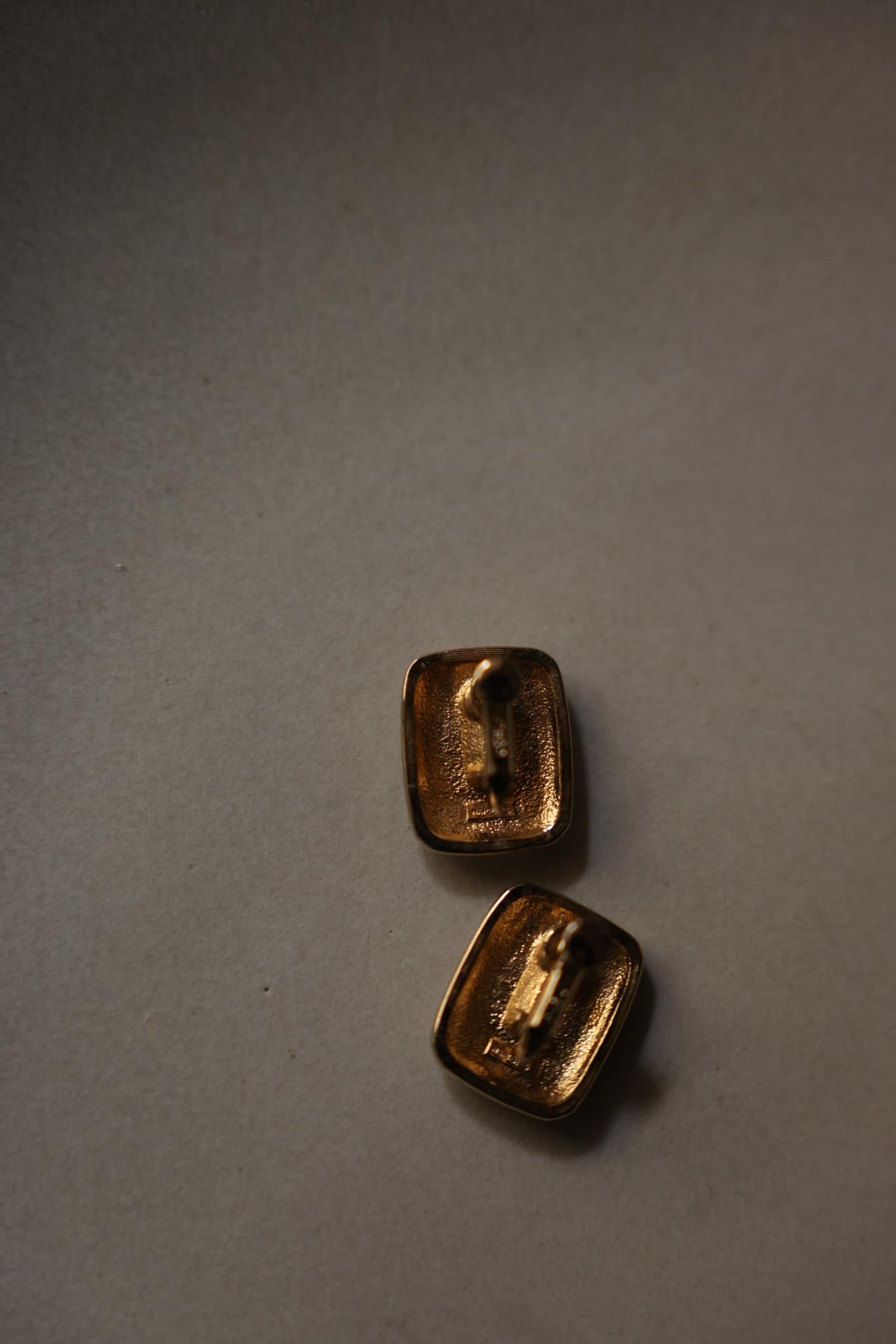 Napier Gold Plated Clip-On Earrings|Vintage Baazaar 