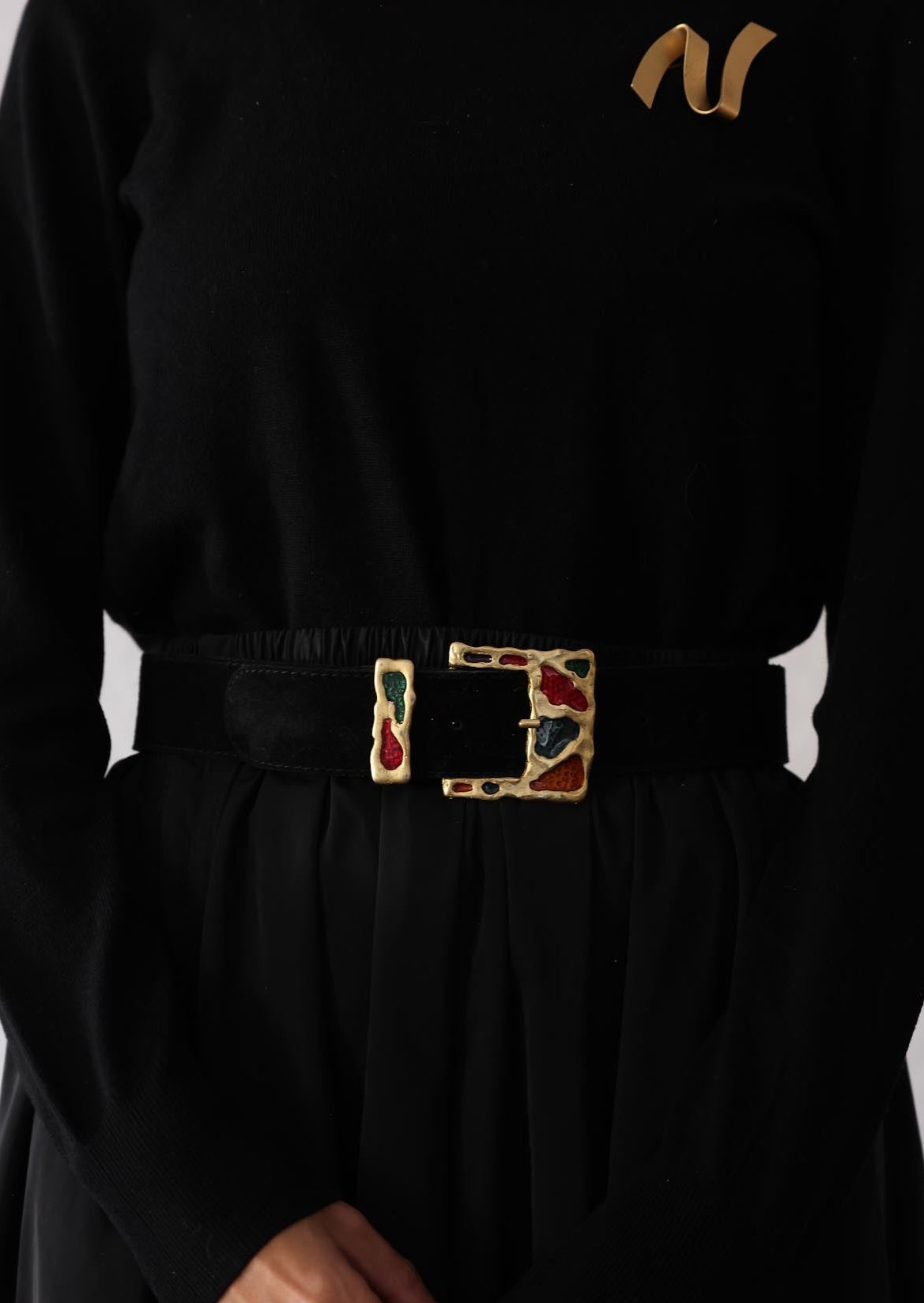 Monet Ribbon Matte Finish Brooch|Vintage Baazaar 