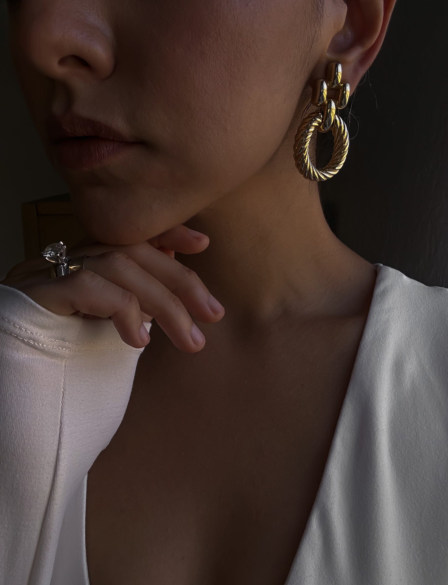 Givenchy Twisted Rope Hoop Earrings|Vintage Baazaar 