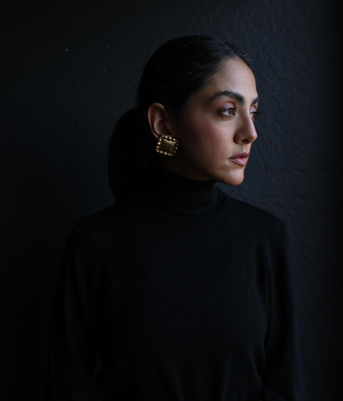 Golden Bomp Beaded Earrings|Vintage Baazaar 