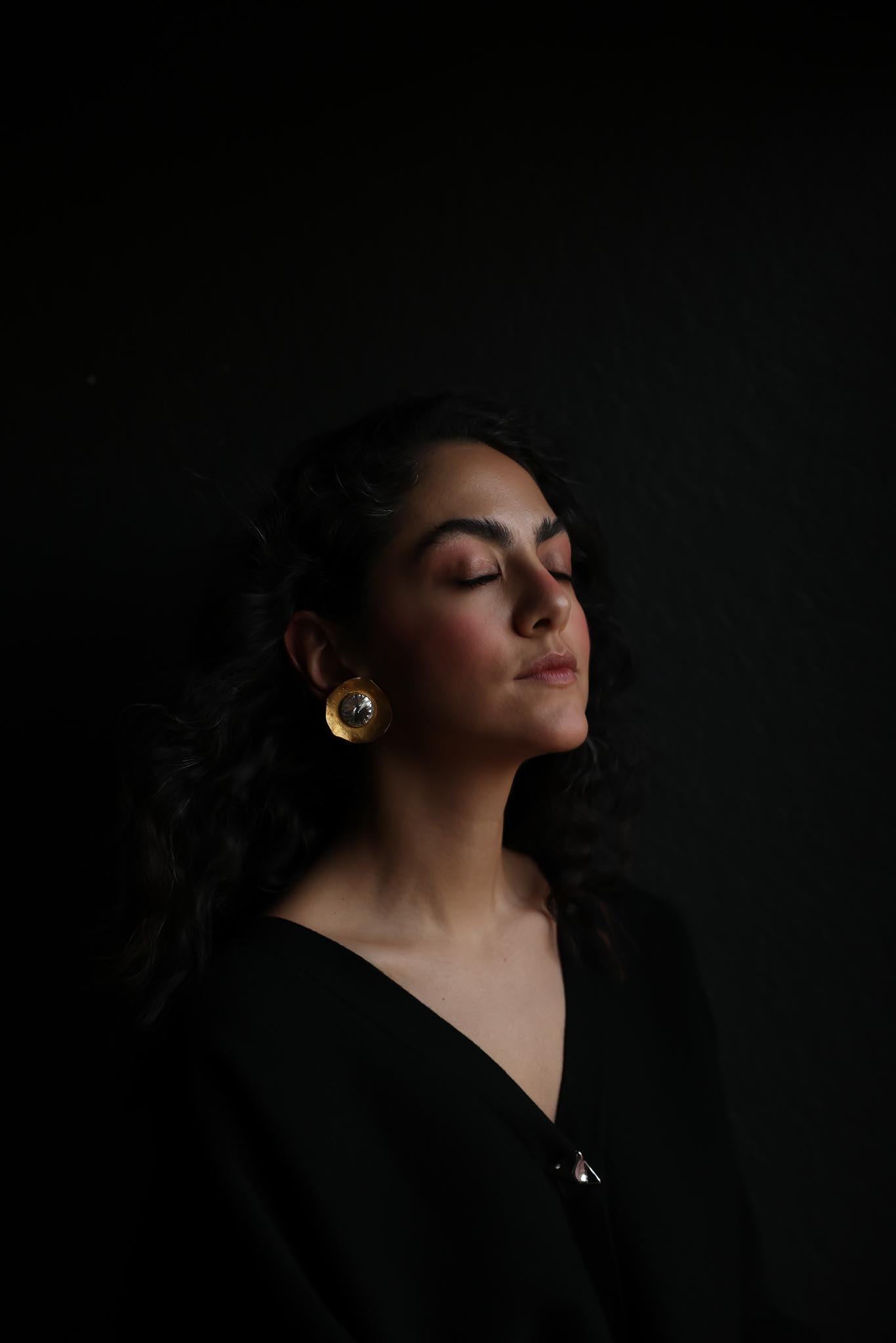 Norma Jean Gold Plated Clip-On Earrings|Vintage Baazaar 