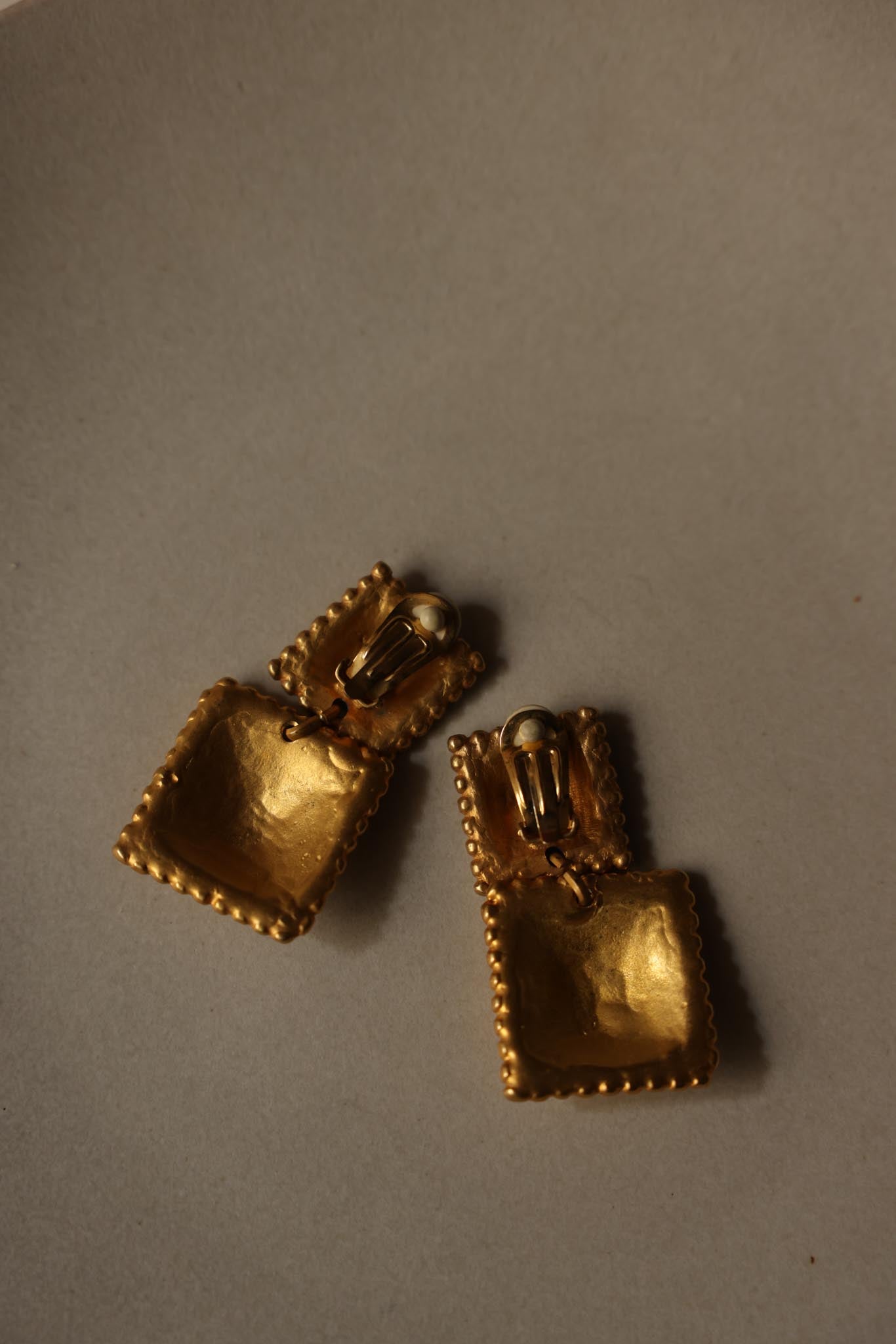 Gold Filled Statement Clip-On Earrings|Vintage Baazaar 