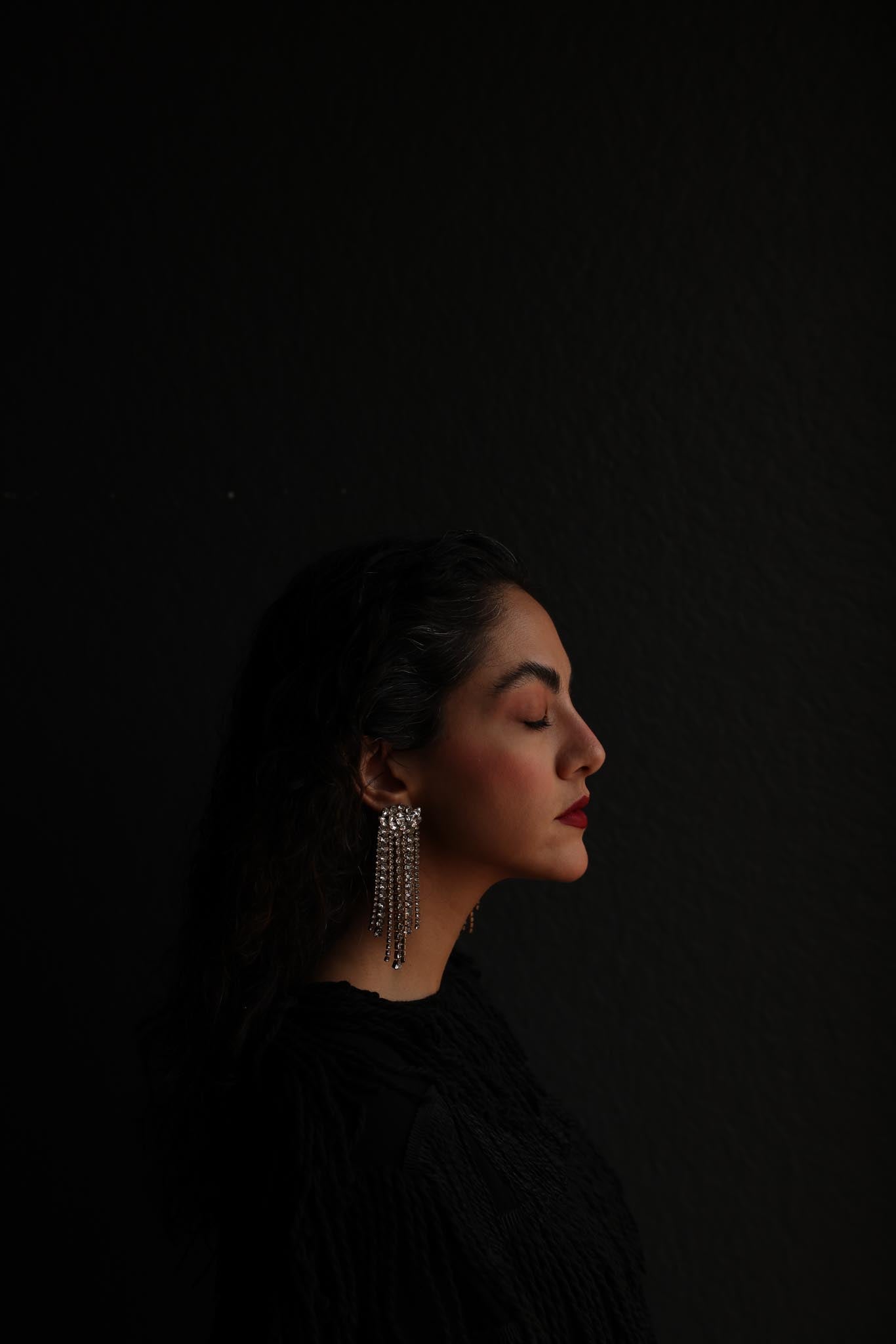 Gold-Tone Dangle Pierced Earrings|Vintage Baazaar 