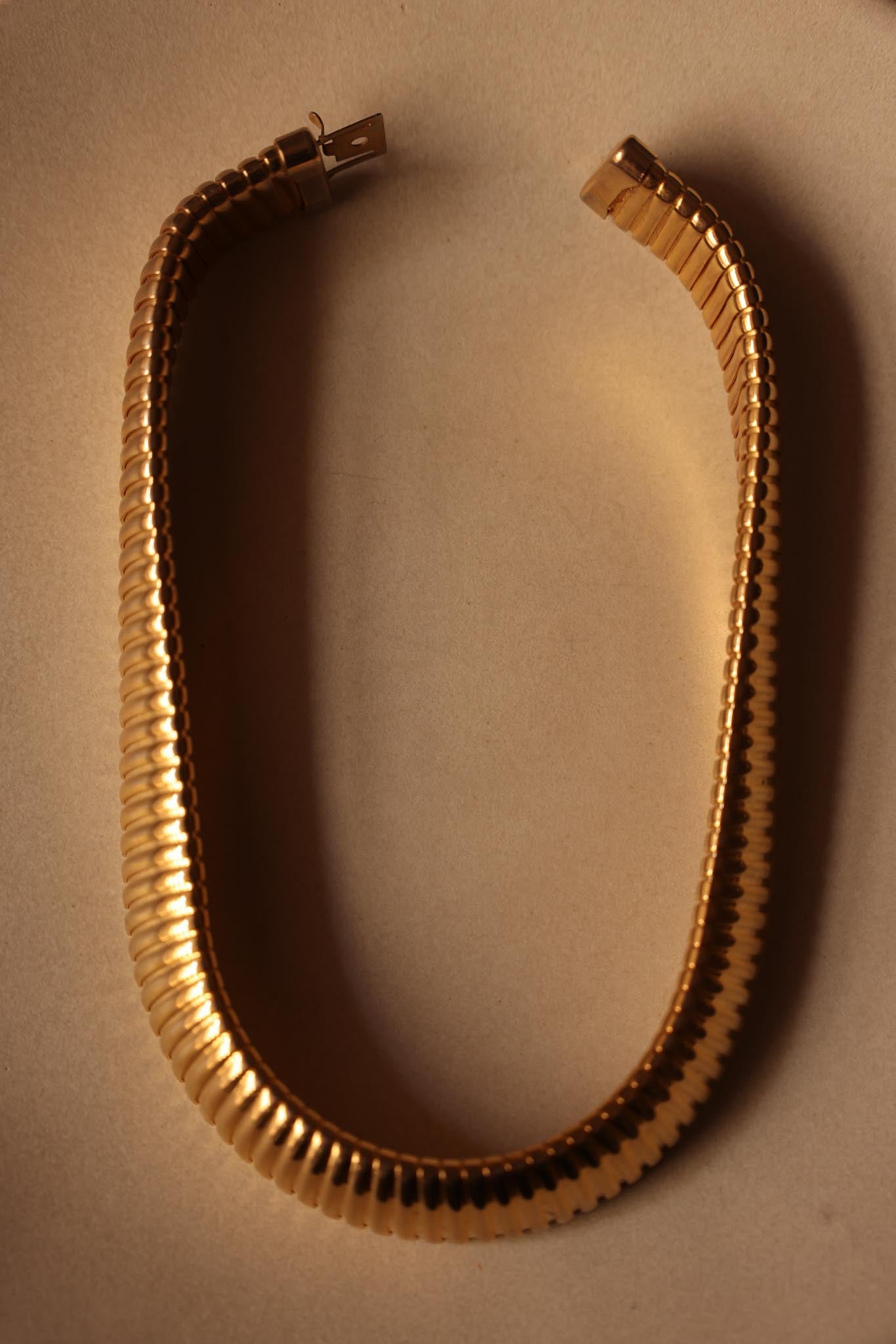 Chunky Omega Chain Necklace|Vintage Baazaar 