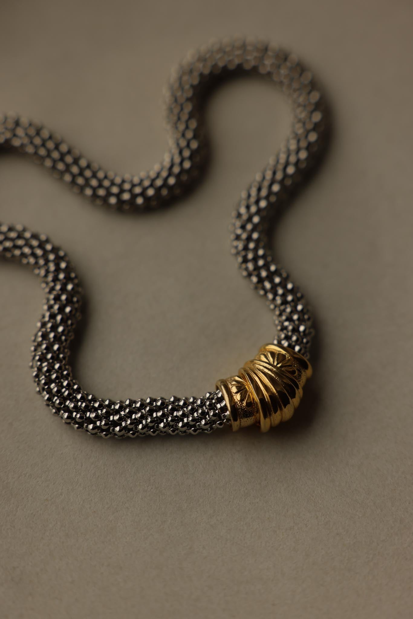 Two-Tone Mesh Magnetic Necklace